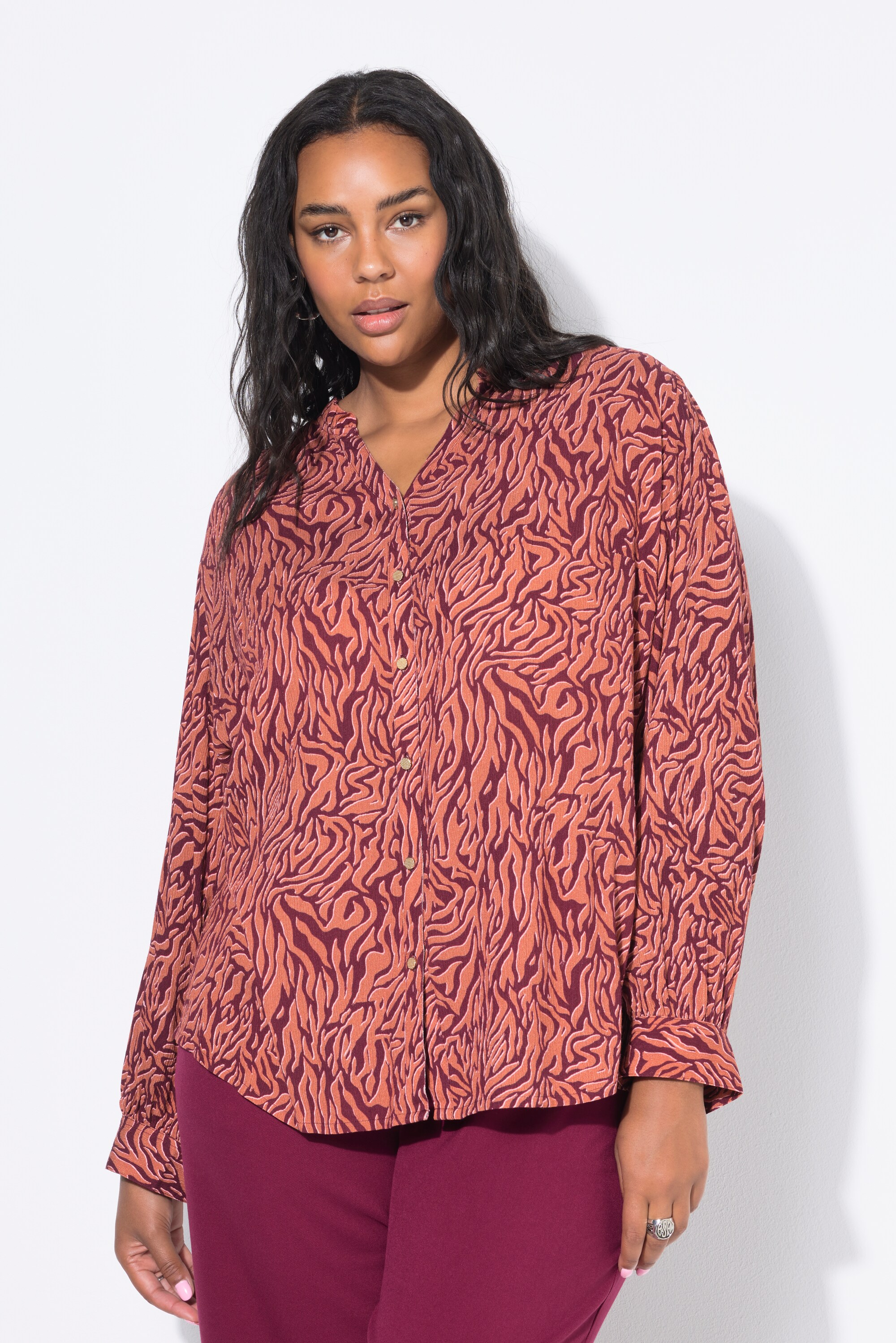 Blouse coupe Loose en crêpe imprimé zébré, STUDIO UNTOLD
