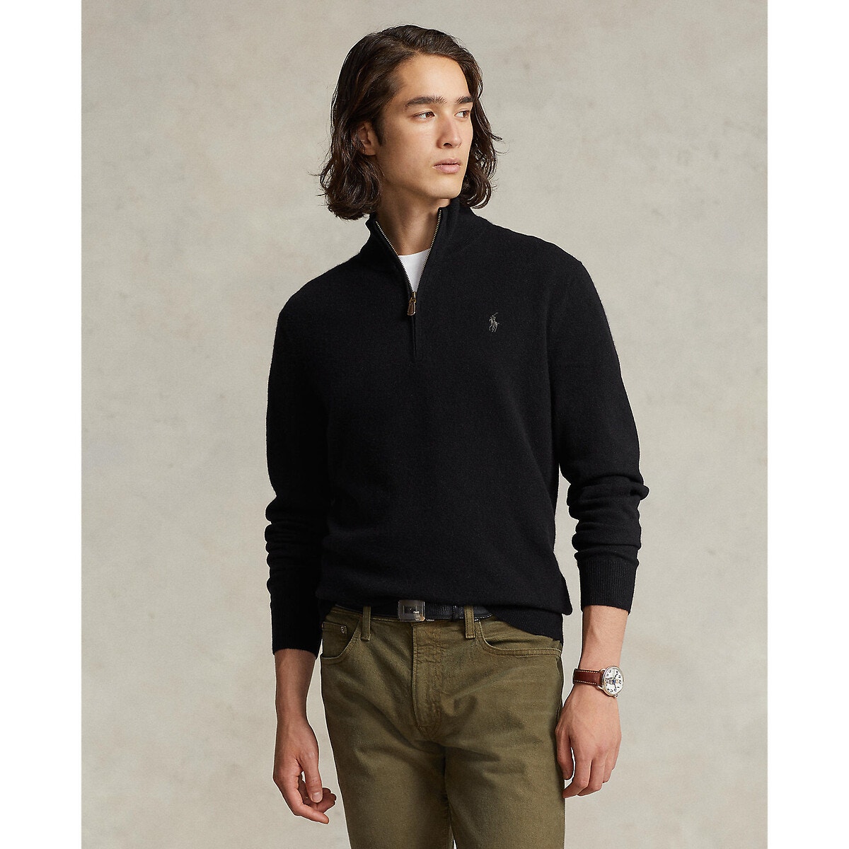 Pull ralph lauren noir logo online rouge