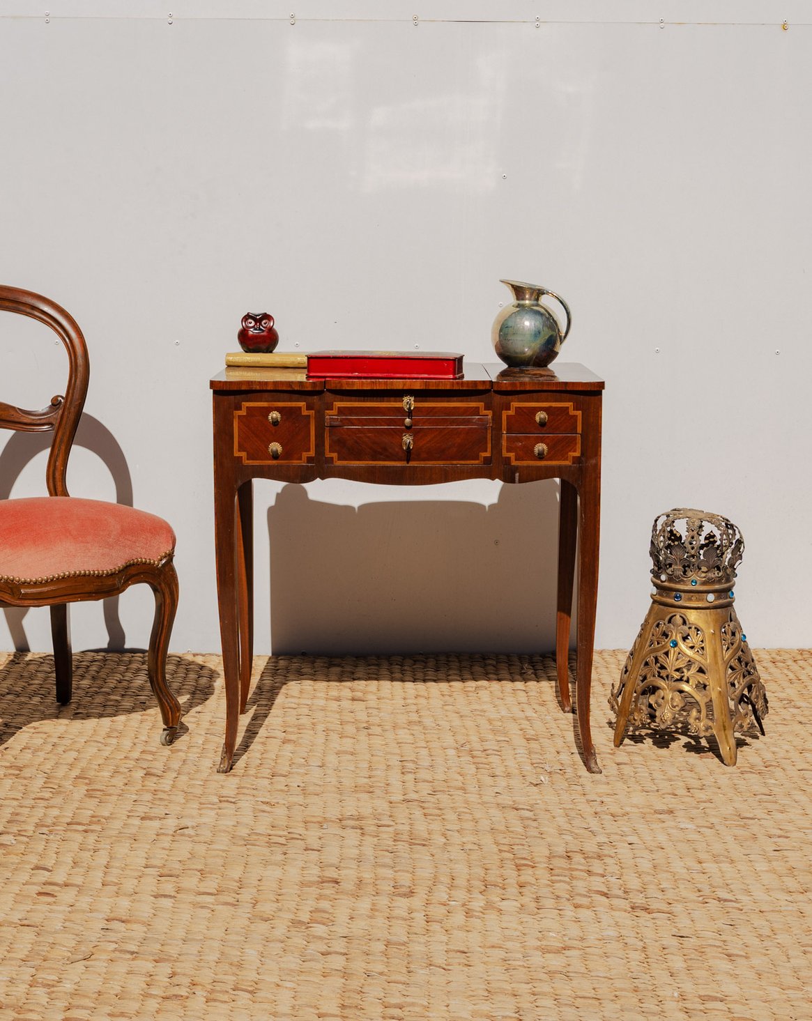 Coiffeuse vintage en bois Louise N°276 - Bon état, DEBONGOUT