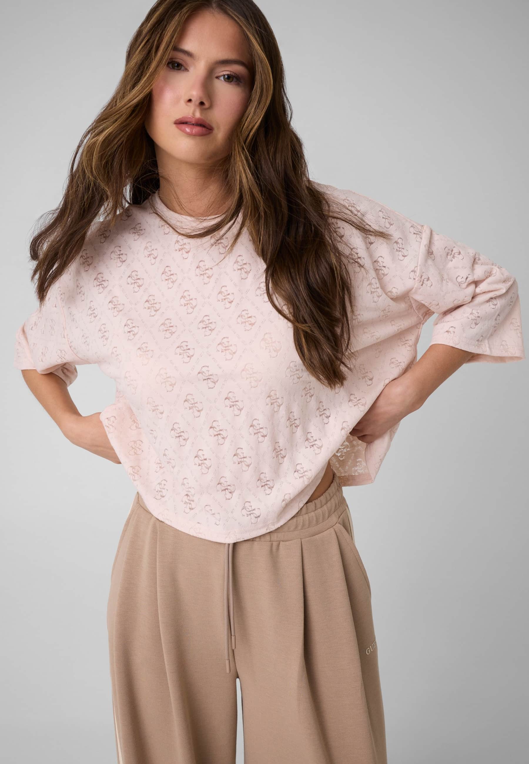 T-Shirt Crop Avec Logo 4G, GUESS