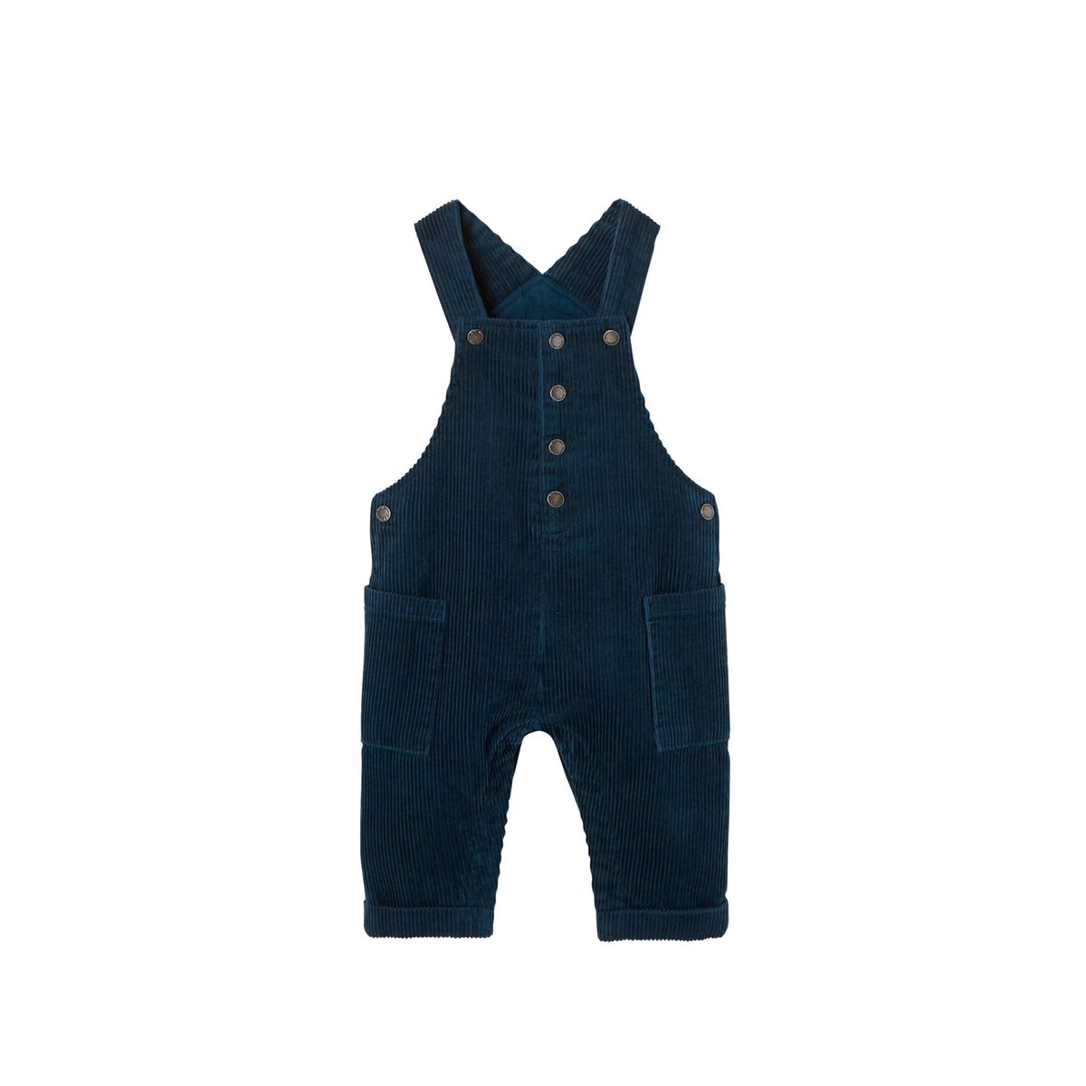 Salopette en velours côtelé et body à col La Redoute Vêtements Combinaisons & Combishorts Salopettes