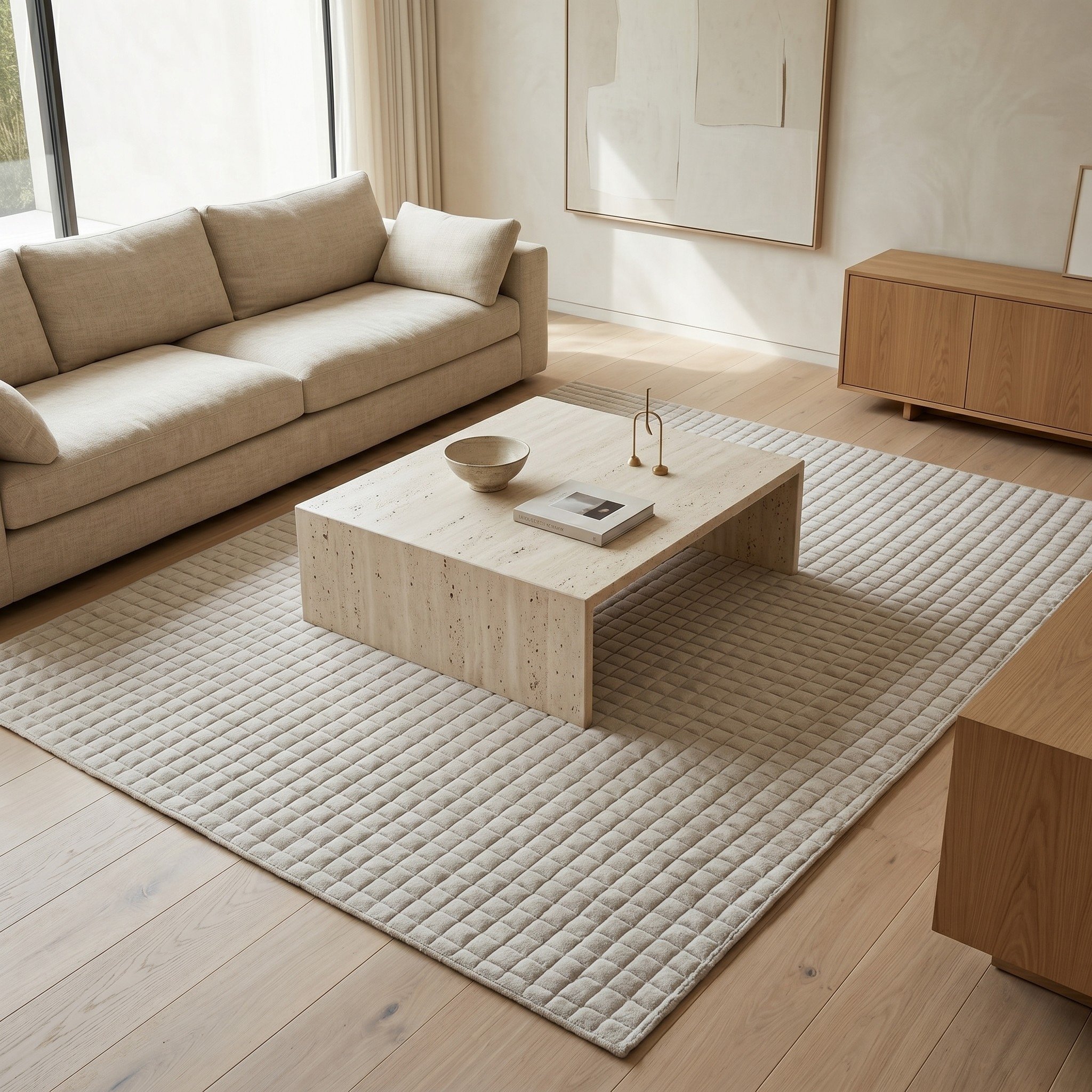 Tapis damier extra-doux DAMES, THE DECO FACTORY