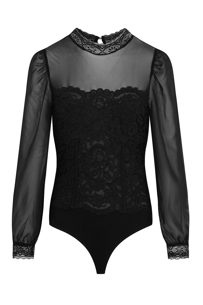 Body manches longues dentelle, MORGAN