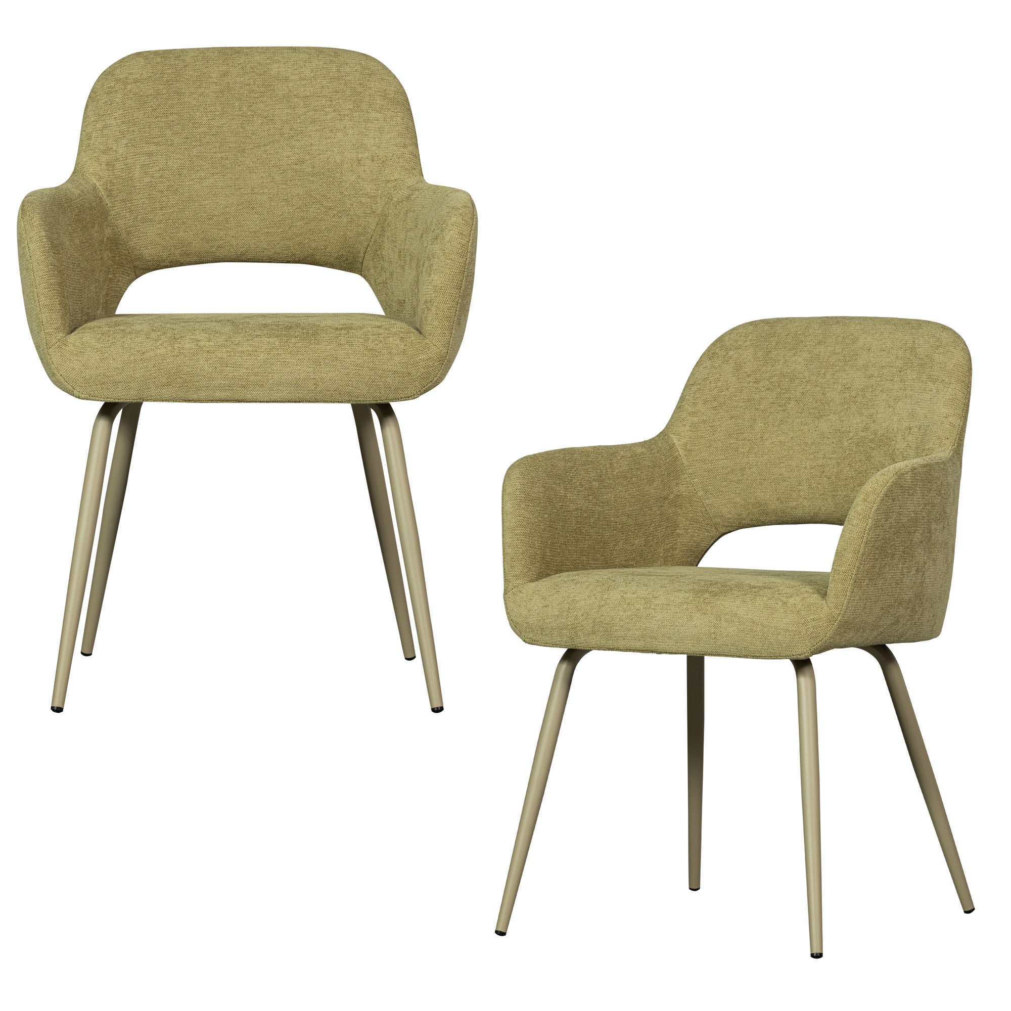 Lot de 2 chaises de salle à manger en bouclé JENNY, WOOOD