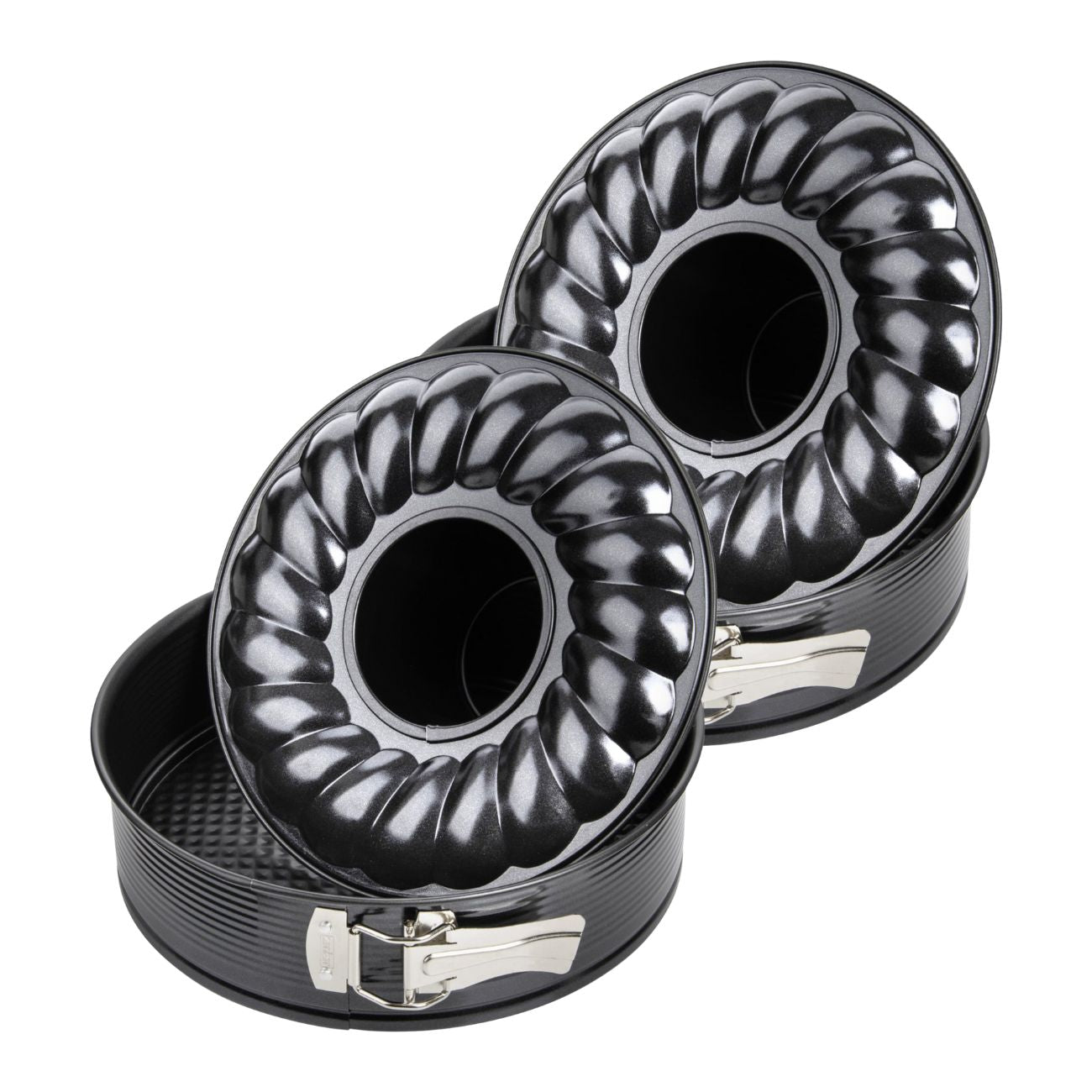 Lot de 2 moules à gâteaux 24/24 cm Black metallic Black, ZENKER