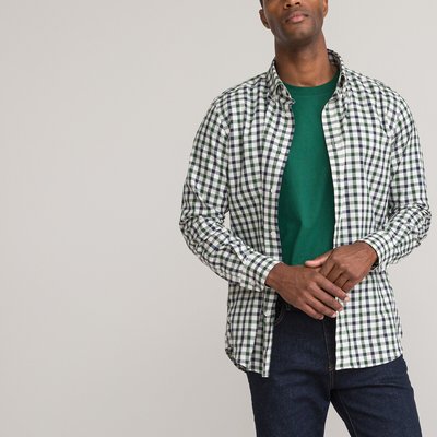 Checked Cotton Shirt in Regular Fit LA REDOUTE COLLECTIONS