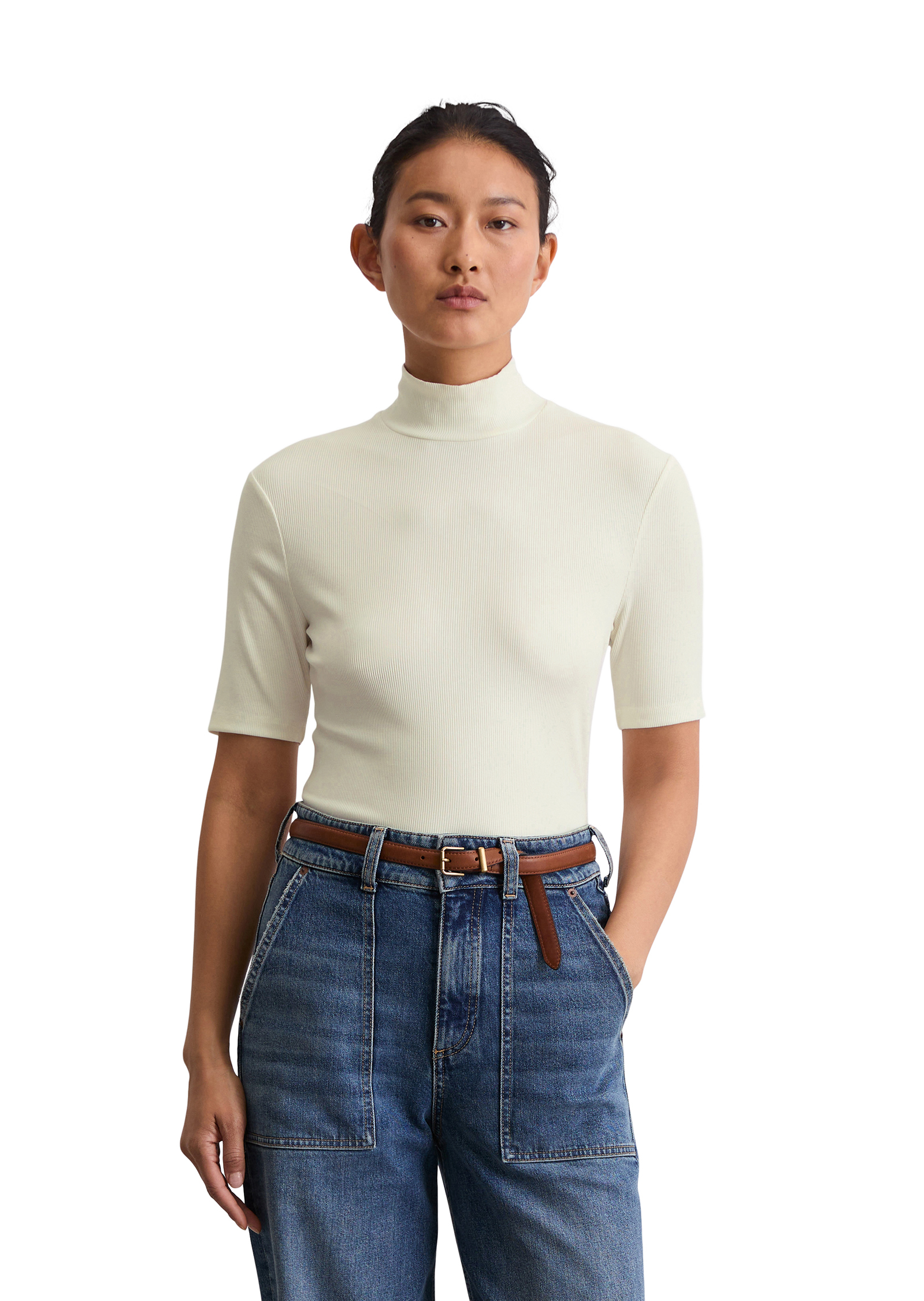 T-shirt à col roulé slim en TENCEL™ Modal, MARC O'POLO