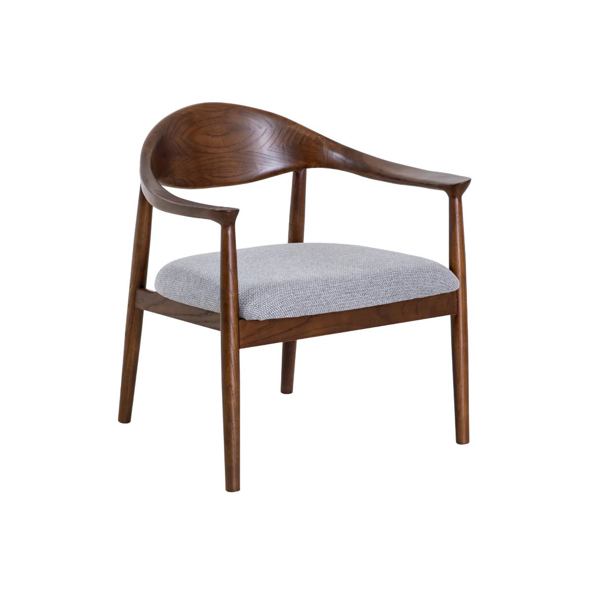 Fauteuil en bois d'orme et tissu ORPHÉE, MADE IN MEUBLES