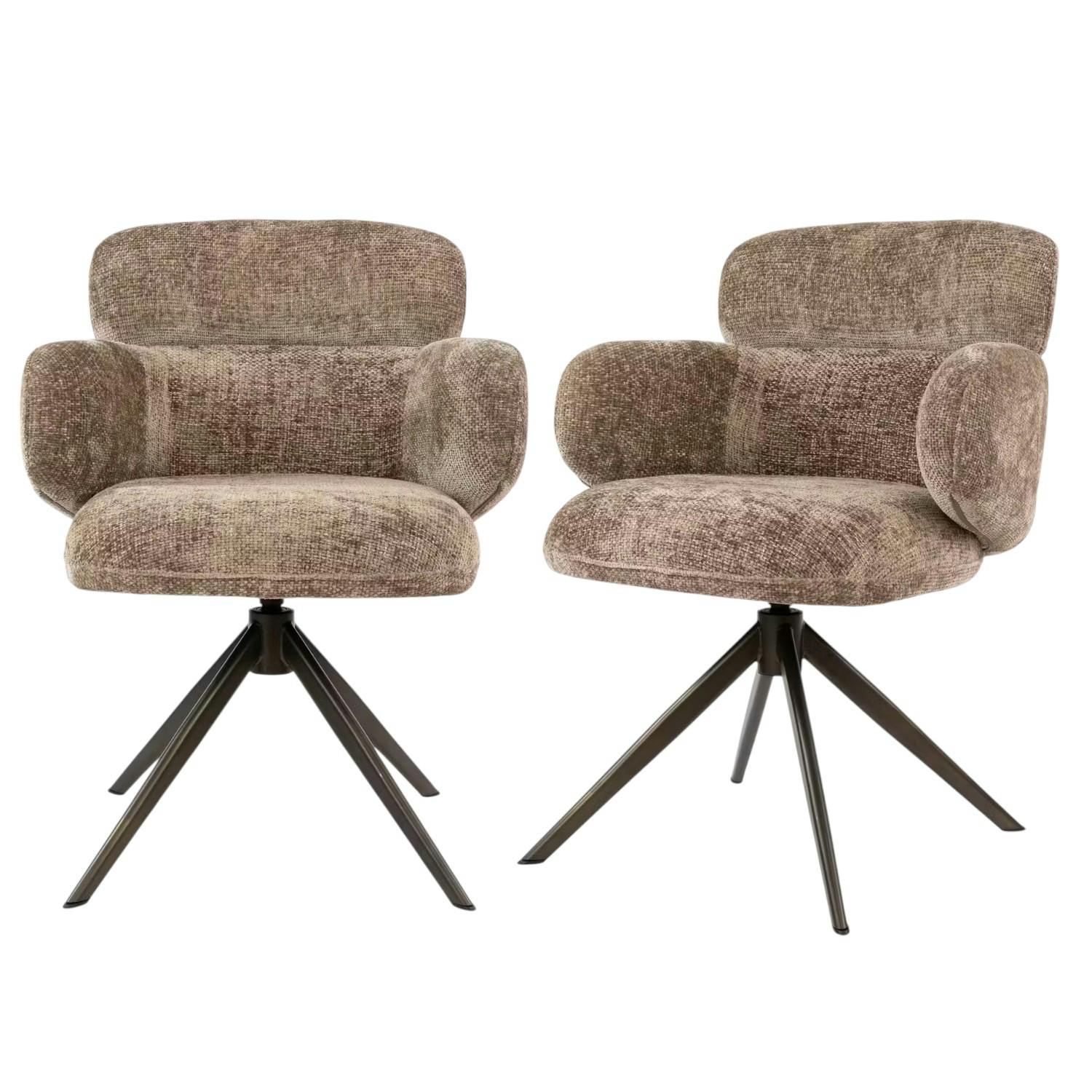 Fauteuil pivotant à ailettes (lot de 2) CREEK, PIER IMPORT