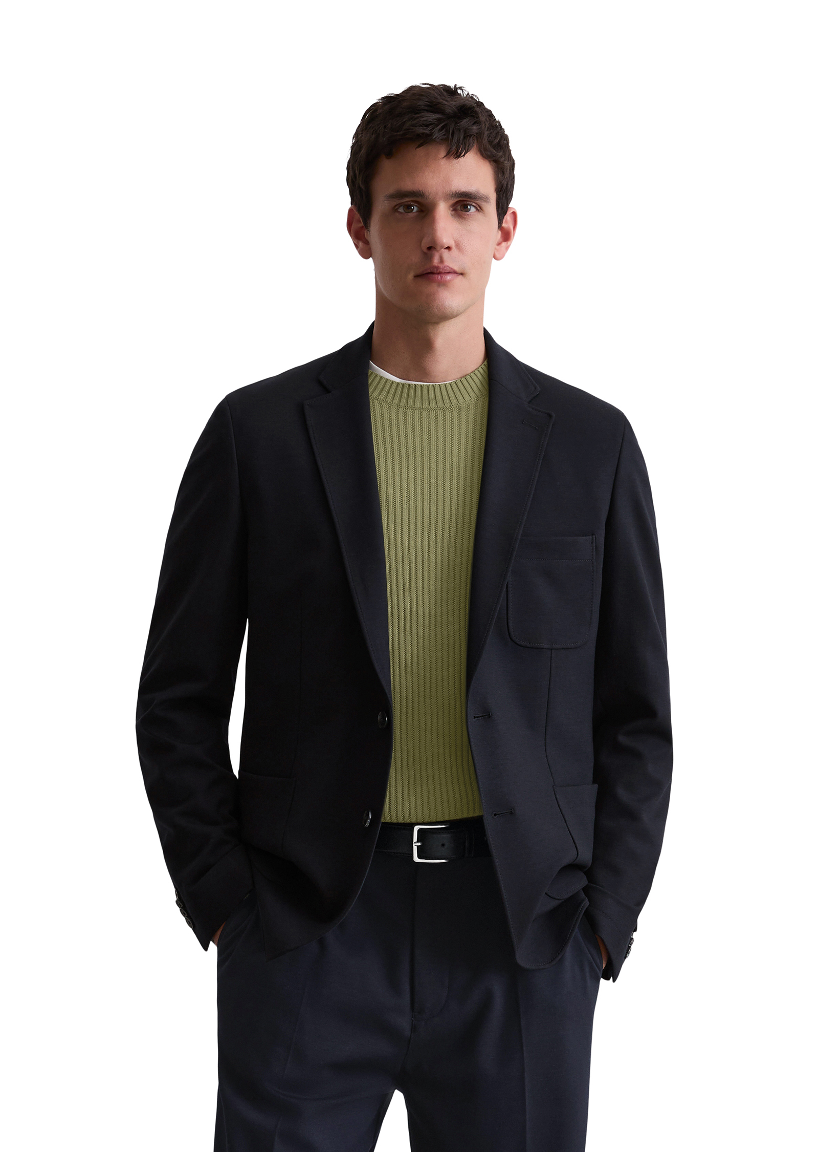 Veste DFB Travel Collection en mélange interlock-viscose, MARC O'POLO