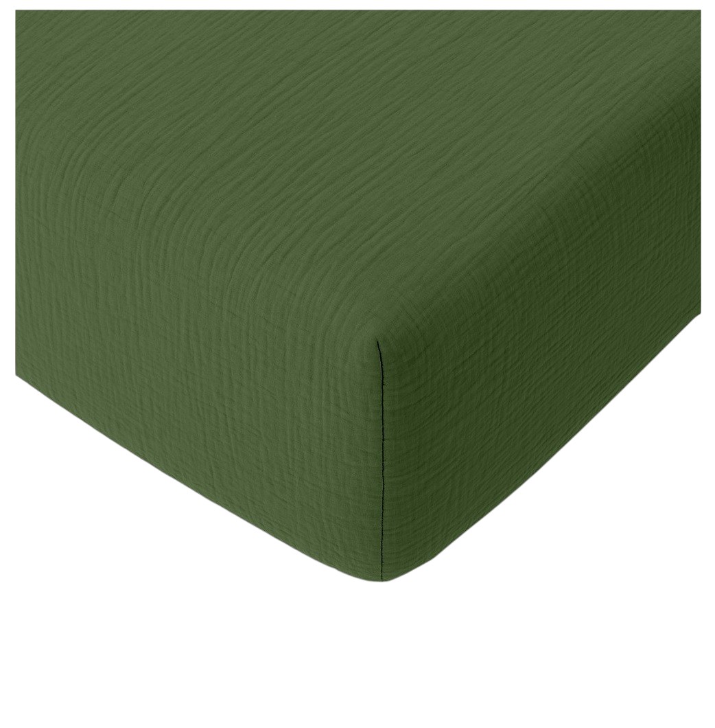 Drap-housse Gaze de coton lavé Douce, EDEN