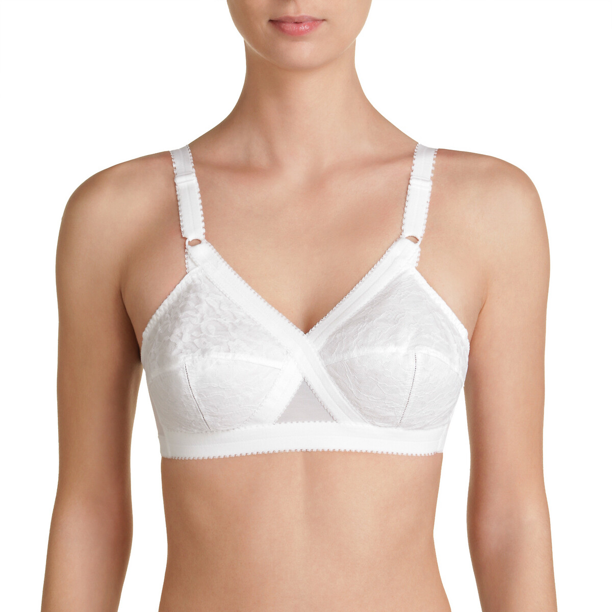 Cross your heart bra without underwiring, white, Playtex