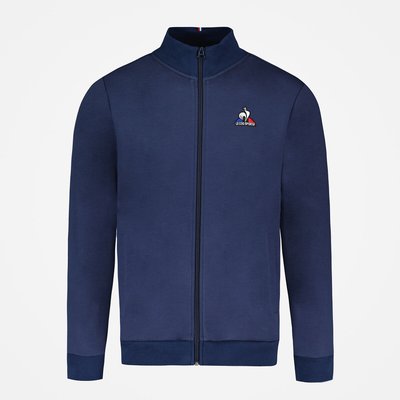 Essential Cotton Mix Jacket with High Neck and Zip Fastening LE COQ SPORTIF