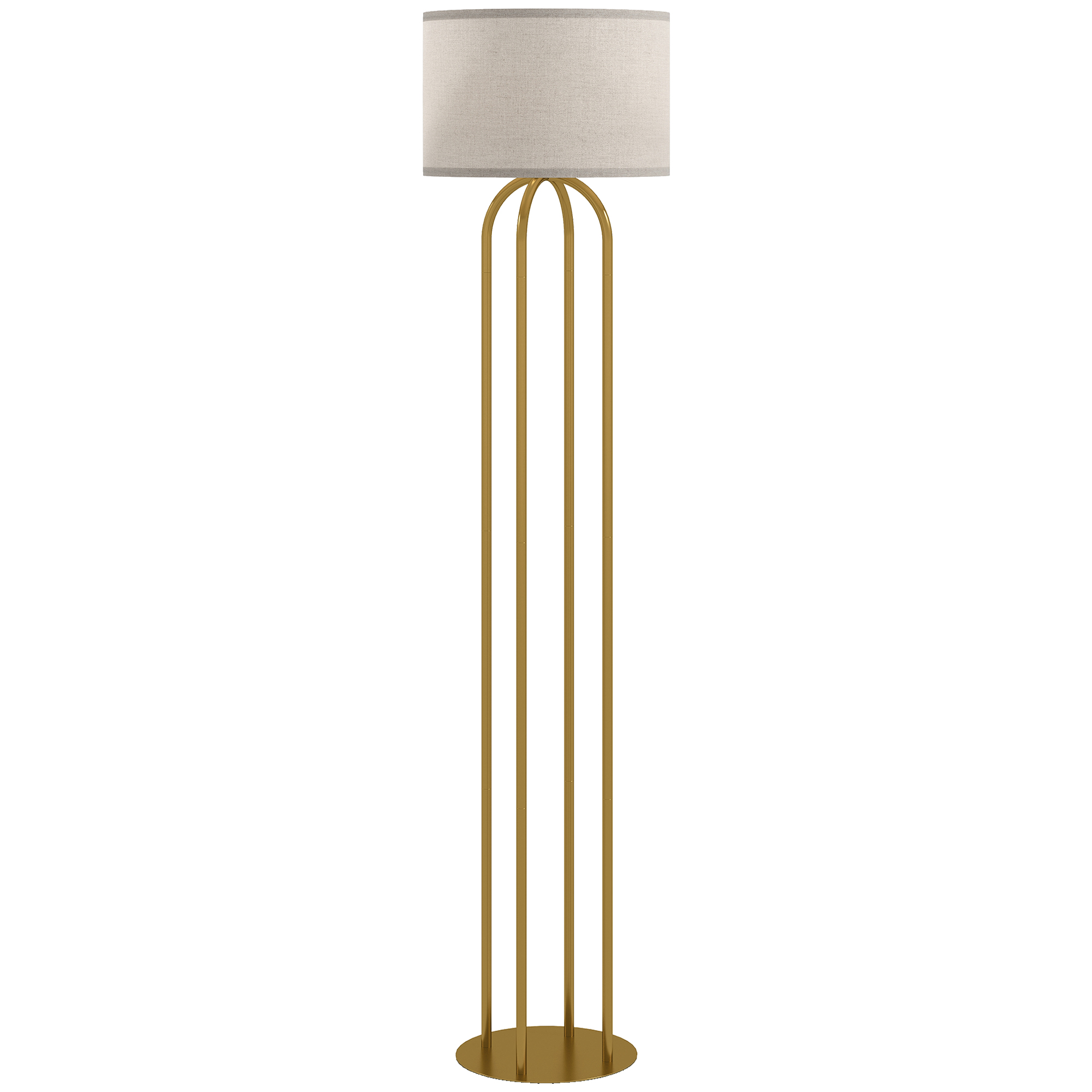 Lampadaire Métal Or, HOMCOM