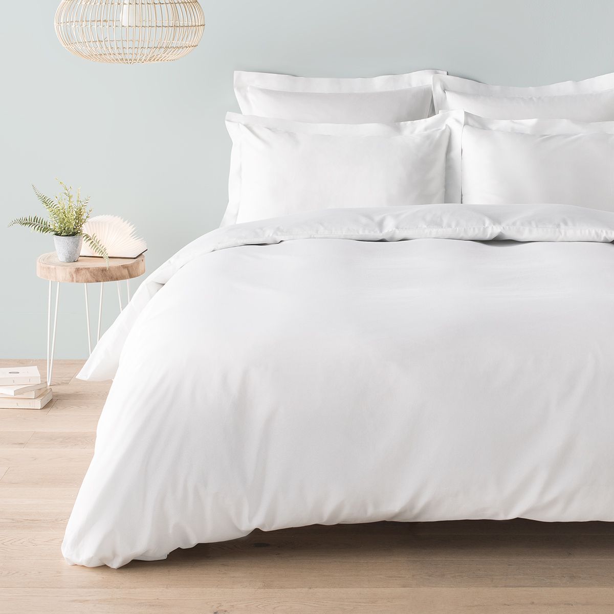 Housse de couette satin de coton 120 fils - 300tc MARSEILLE, COTTON & CO