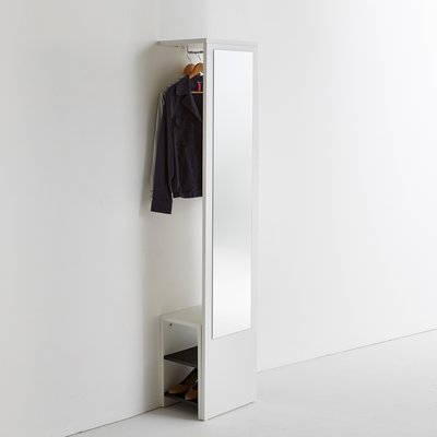 Reynal Wall-Mounted Coat Rack with Mirror and Shoe-Tidy SO'HOME