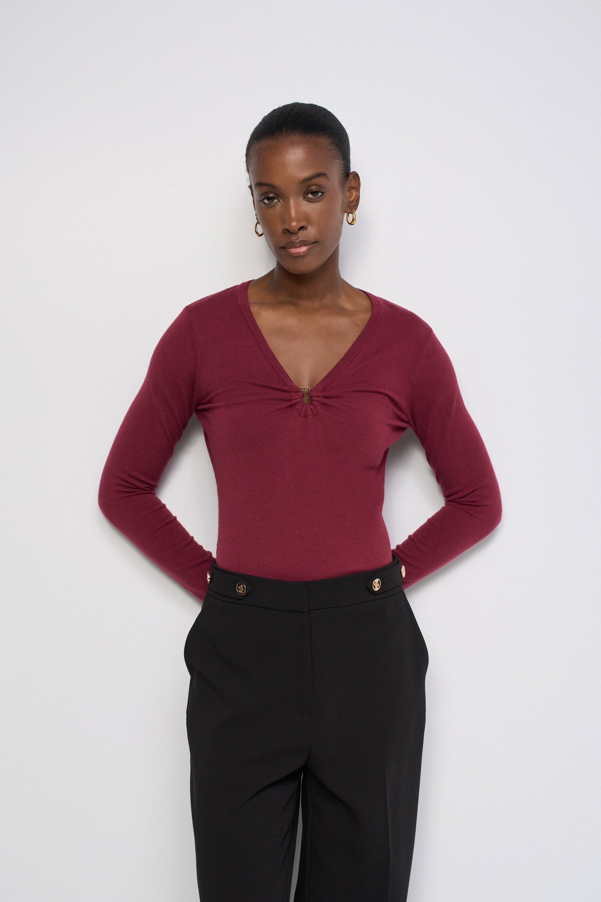 PULL FRONCÉ SUR LA POITRINE, SALSA JEANS