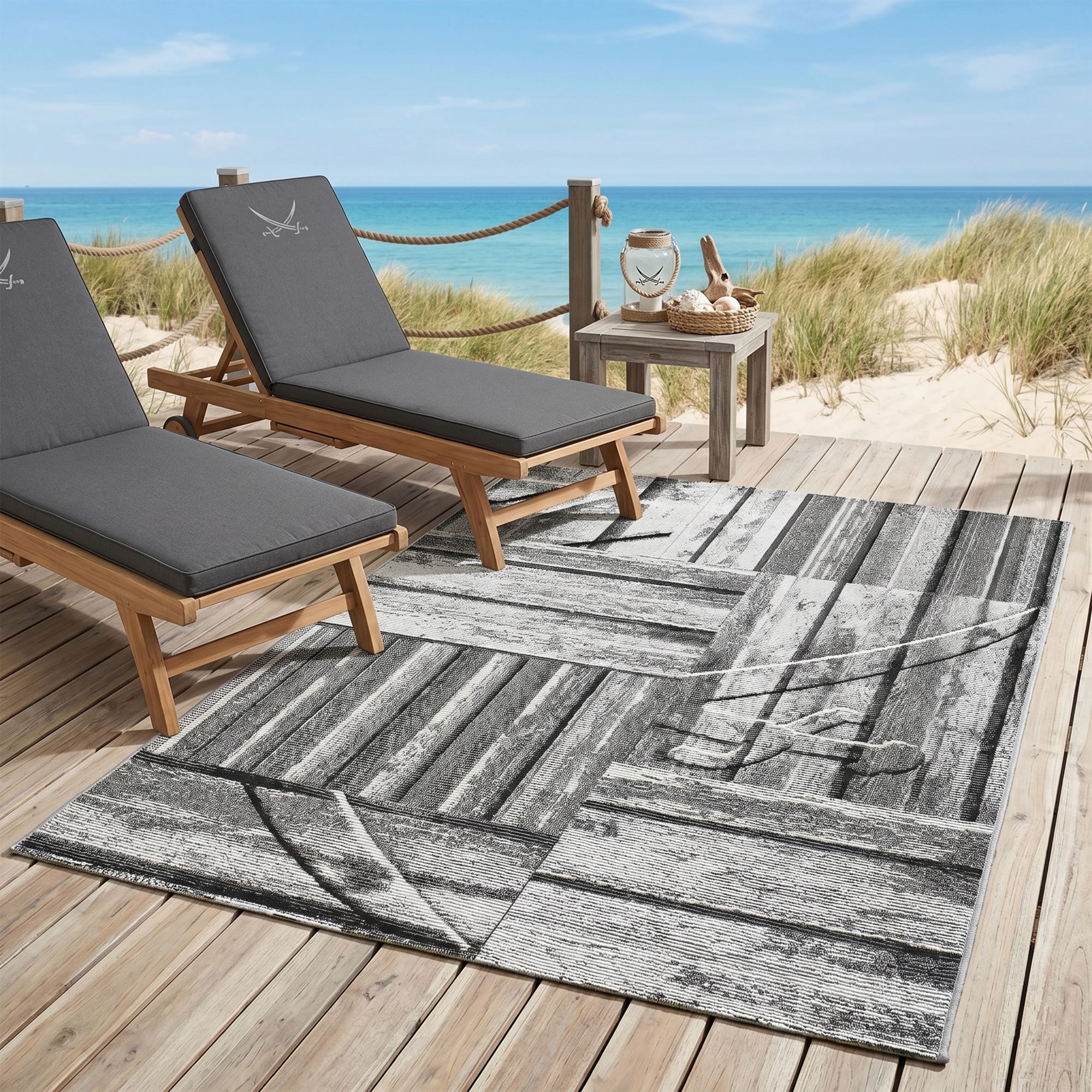 Tapis d'été pour l'intérieur et l'extérieur - RANTUM BEACH, THEKO
