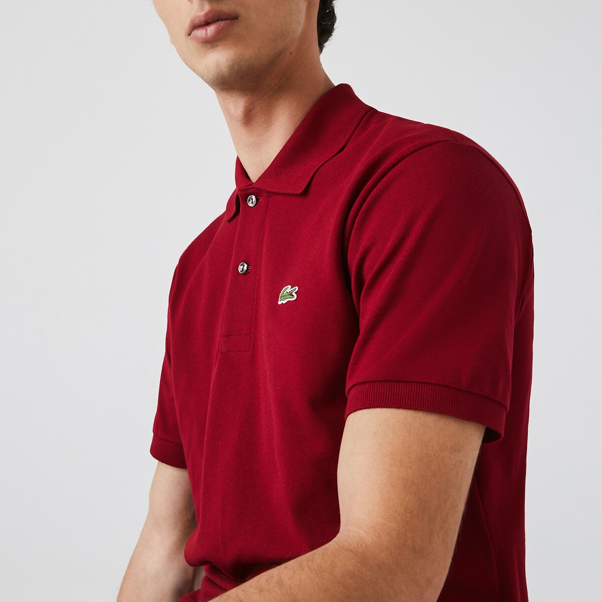 Polo lacoste homme bordeaux hot sale