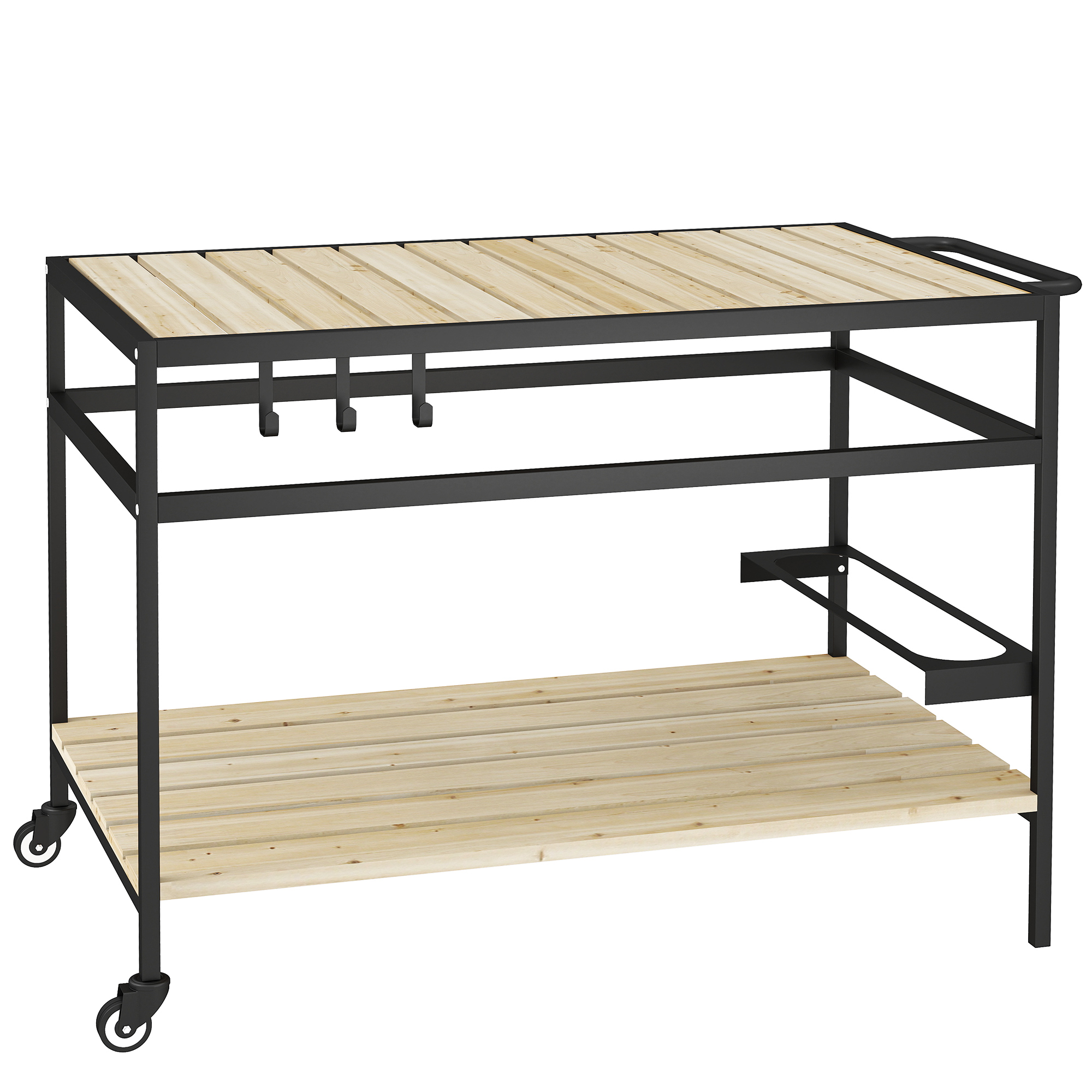 Desserte de jardin en bois et métal, OUTSUNNY