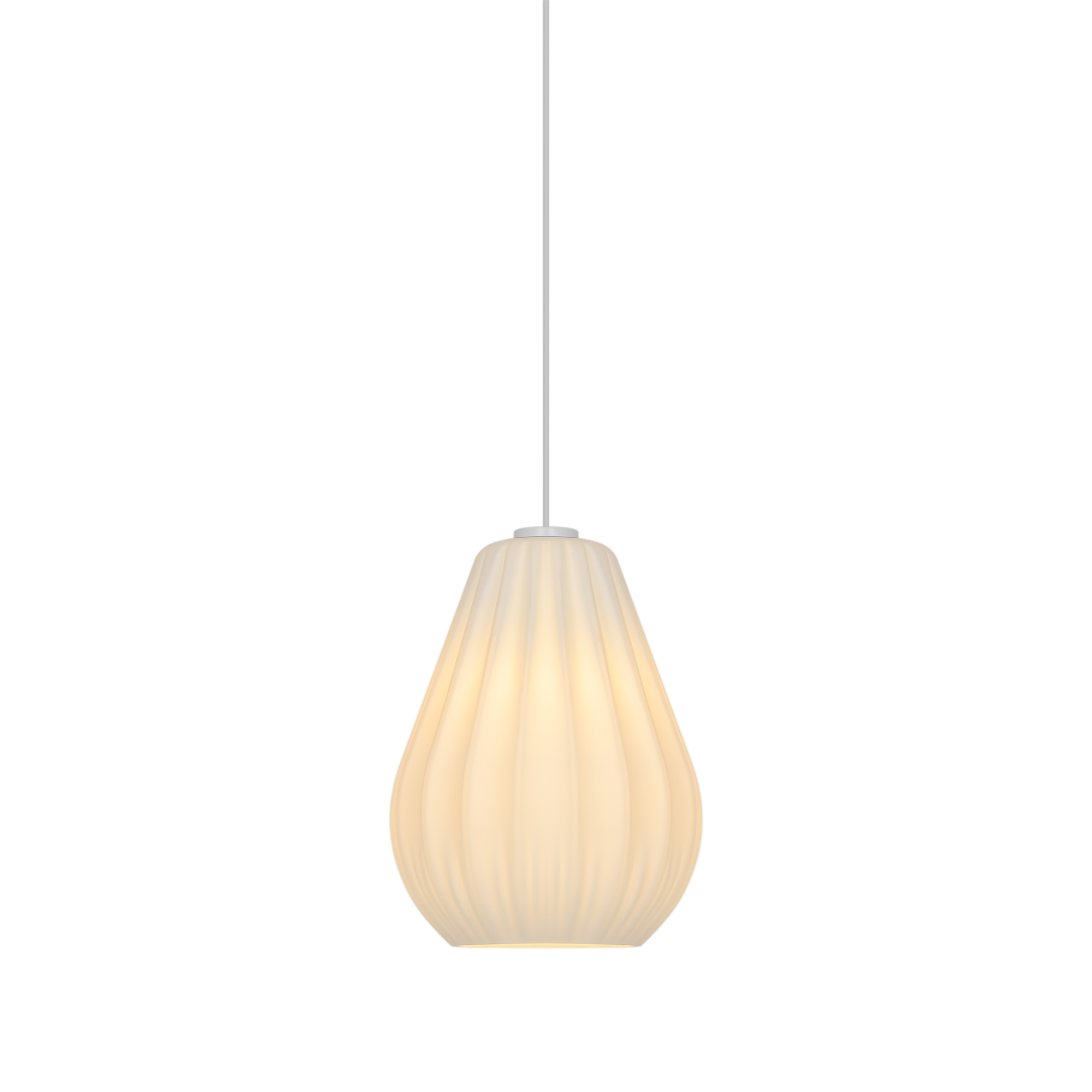 Suspension plissé élégant en verre opale , SALLINO, NORDLUX