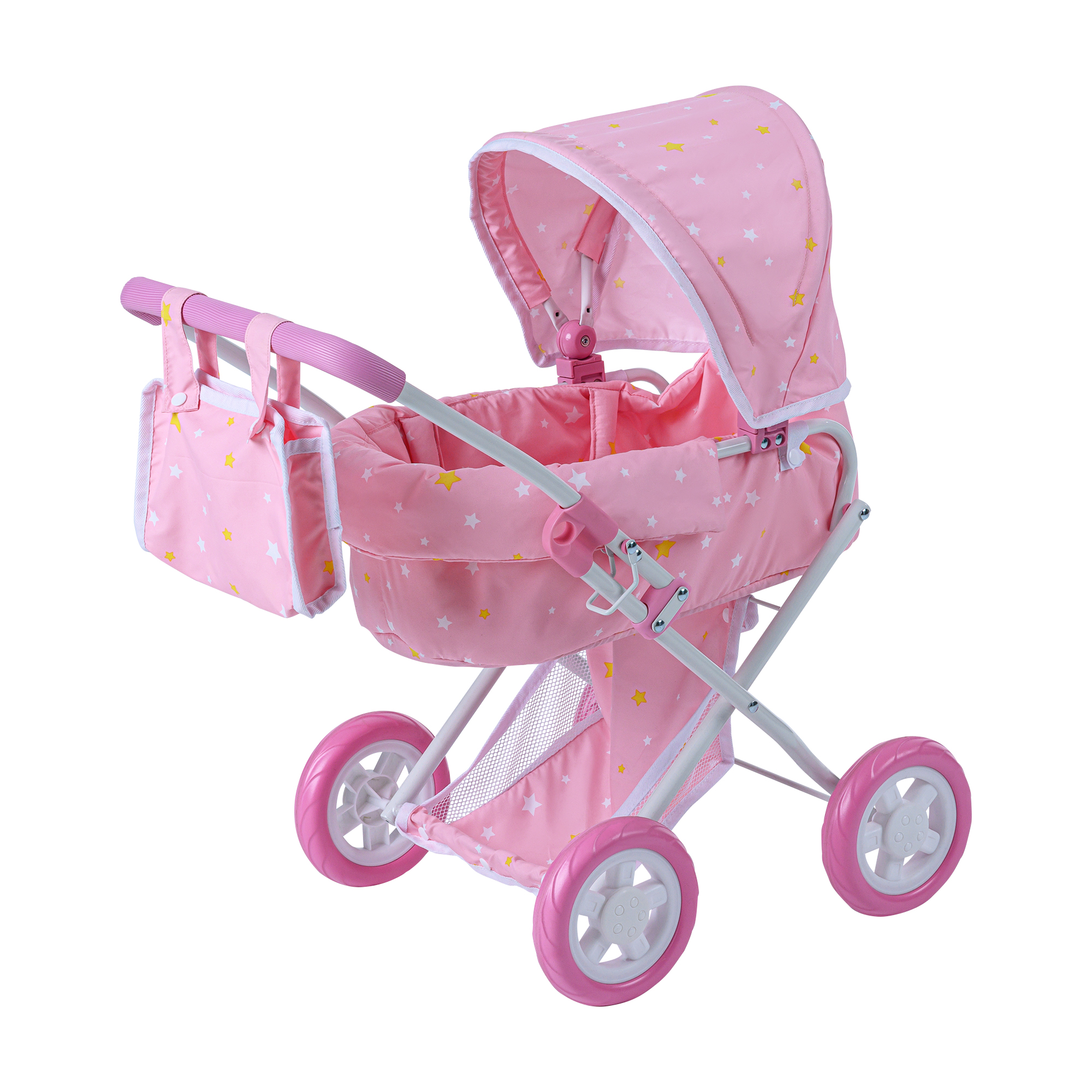 Poussette De Poupée Tulipe Rose – Ma Première Poussette DeCuevas, Luxe Et Imprimé Tulipes Pour Enfants Dès 3 Ans