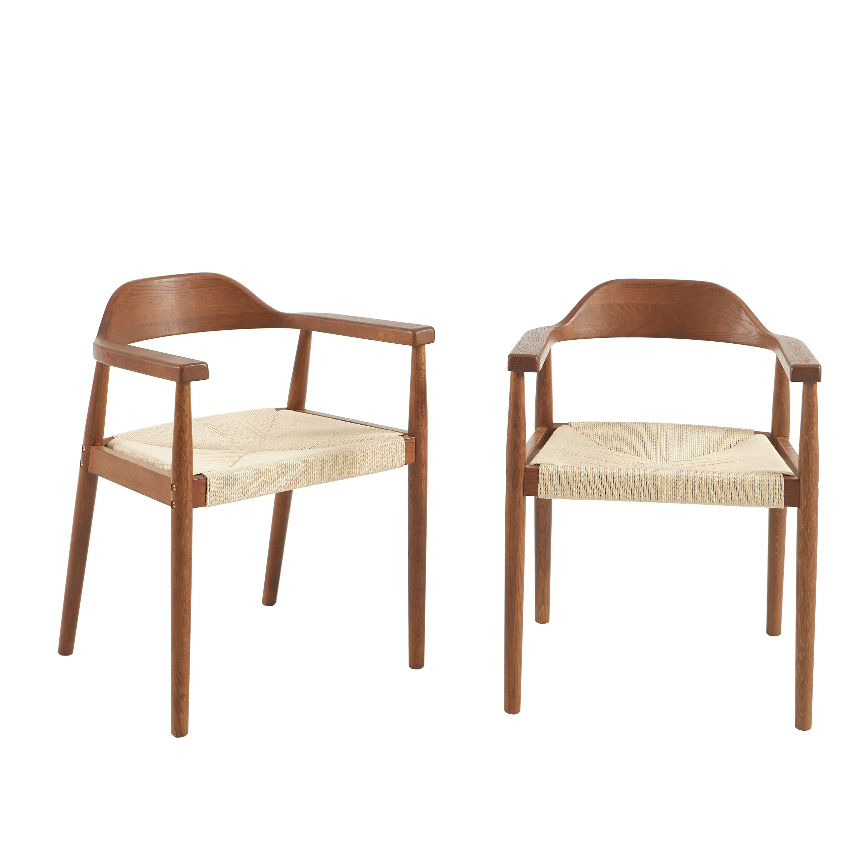 Chaises chêne couleur noyer (lot de 6) MARTIE, SORELH