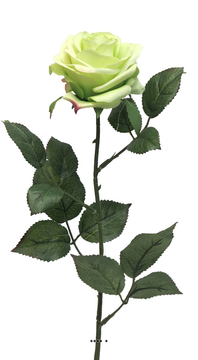Rose factice Paris H64cm tête de D9cm 12 feui, ARTIFICIELLES