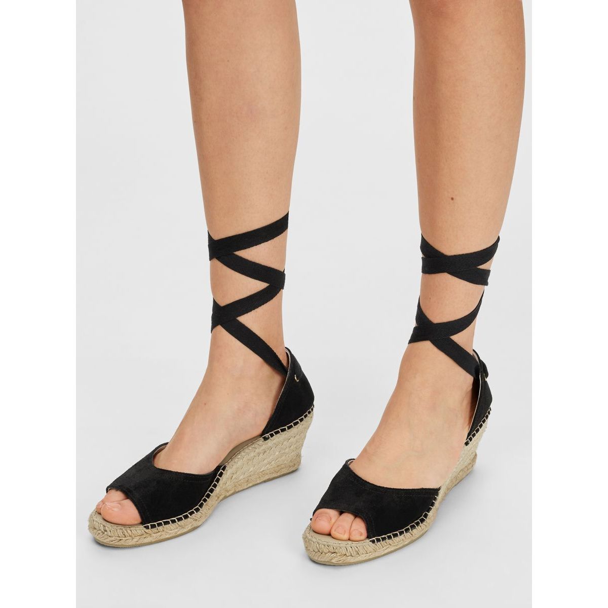 Espadrilles avec talons noir black Selected Femme La Redoute