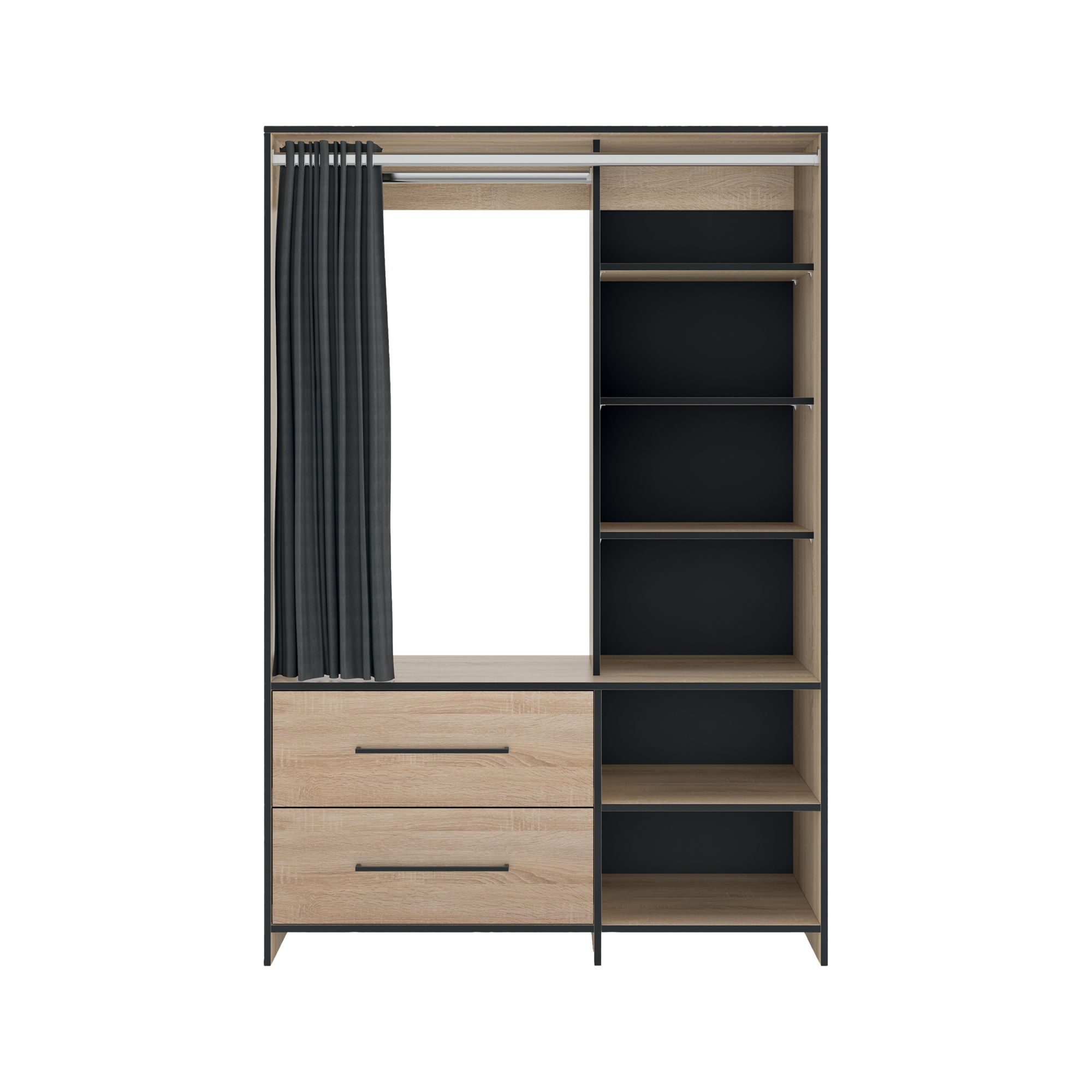 Dressing bois 2 tiroirs Jungo, CAMIF
