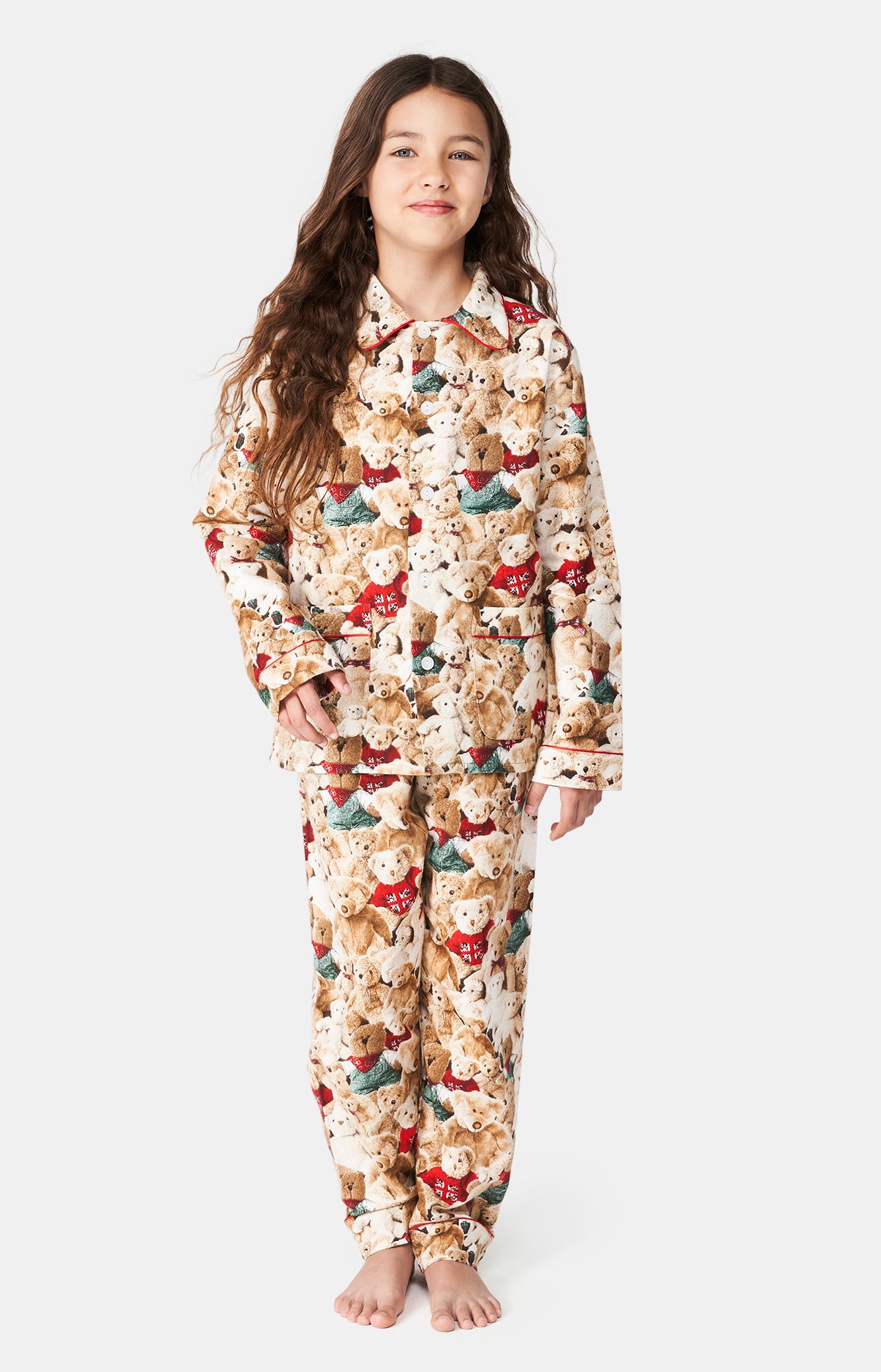 Pyjama boutonne pilou des vosges teddy marron Arthur La Redoute