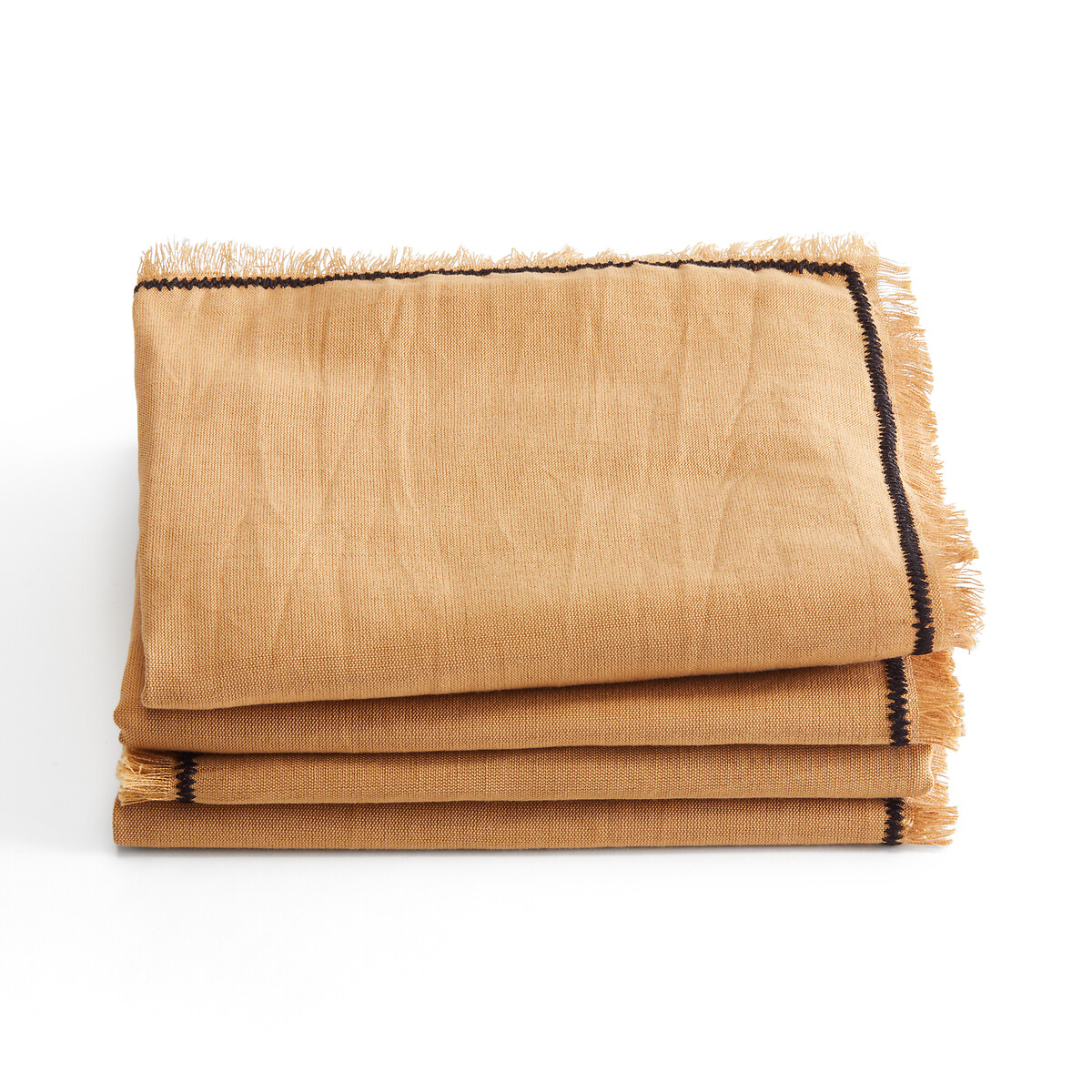Lot de 4 serviettes de table lin/coton, Menorca