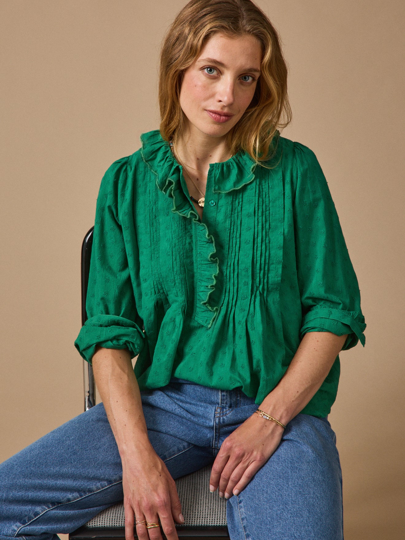 Blouse broderie anglaise, CYRILLUS