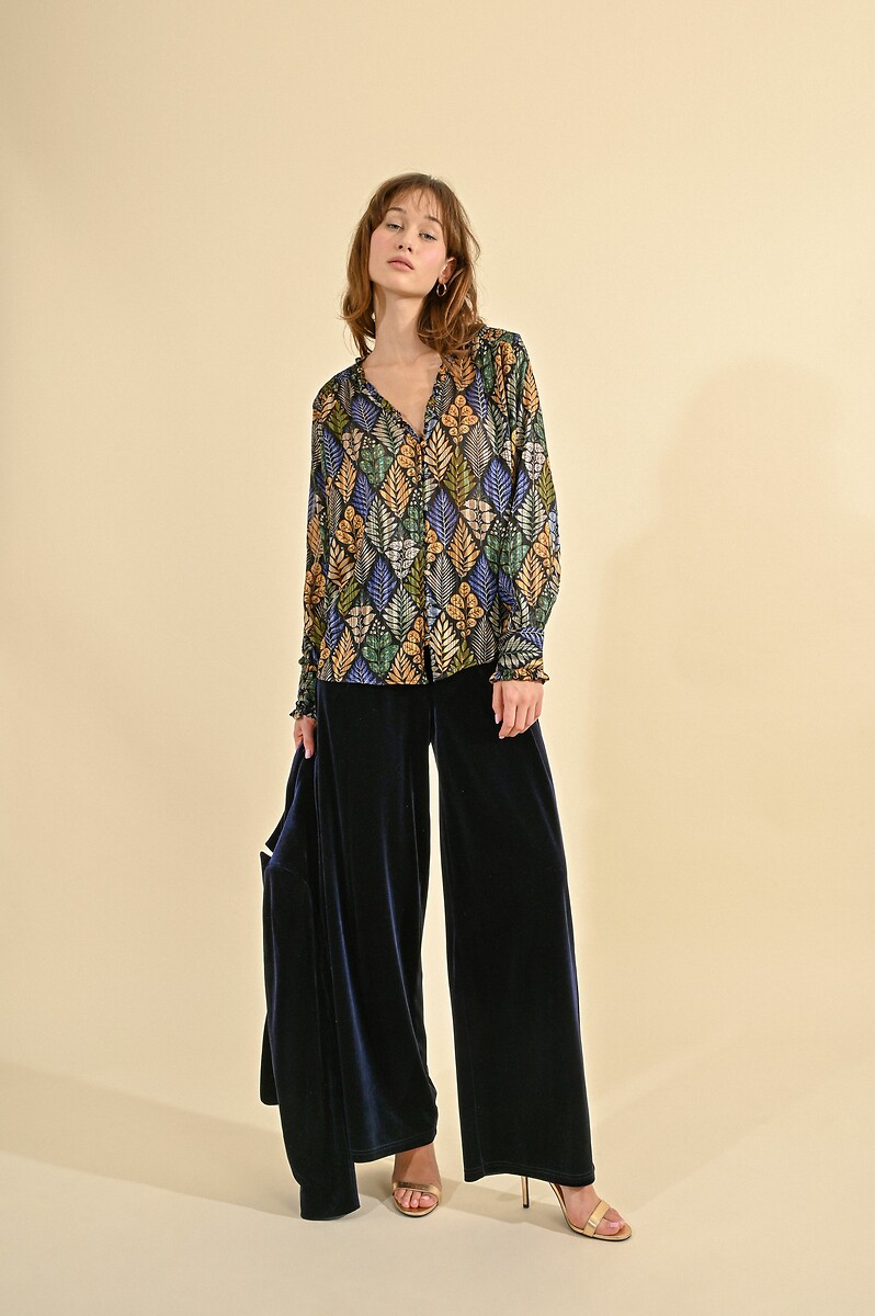 Draping Velour Trousers, MOLLY BRACKEN