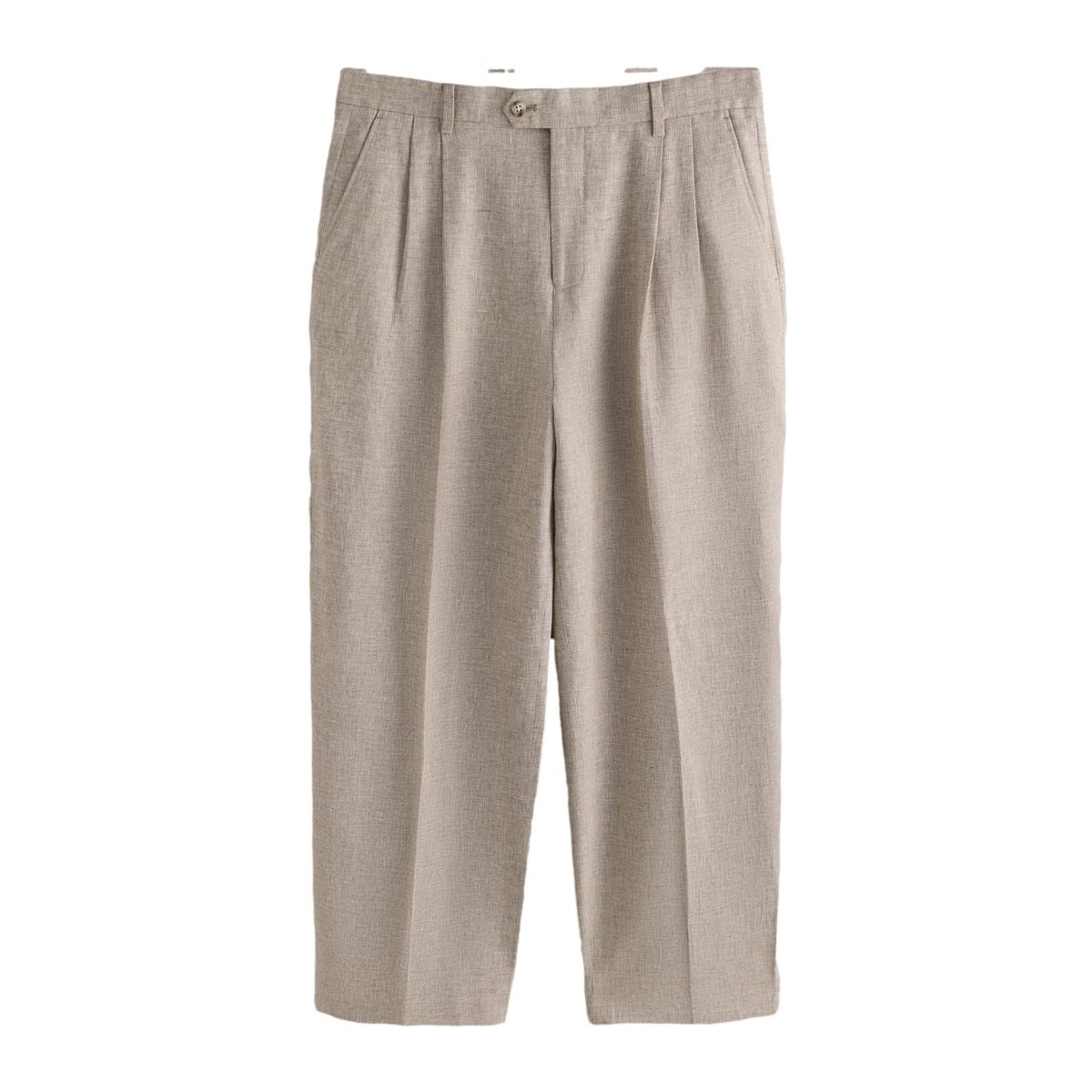 Pantalon de costume texturé en mélange lin, NEXT