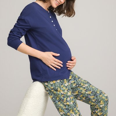 Cotton Maternity Pyjamas with Long Sleeves LA REDOUTE COLLECTIONS