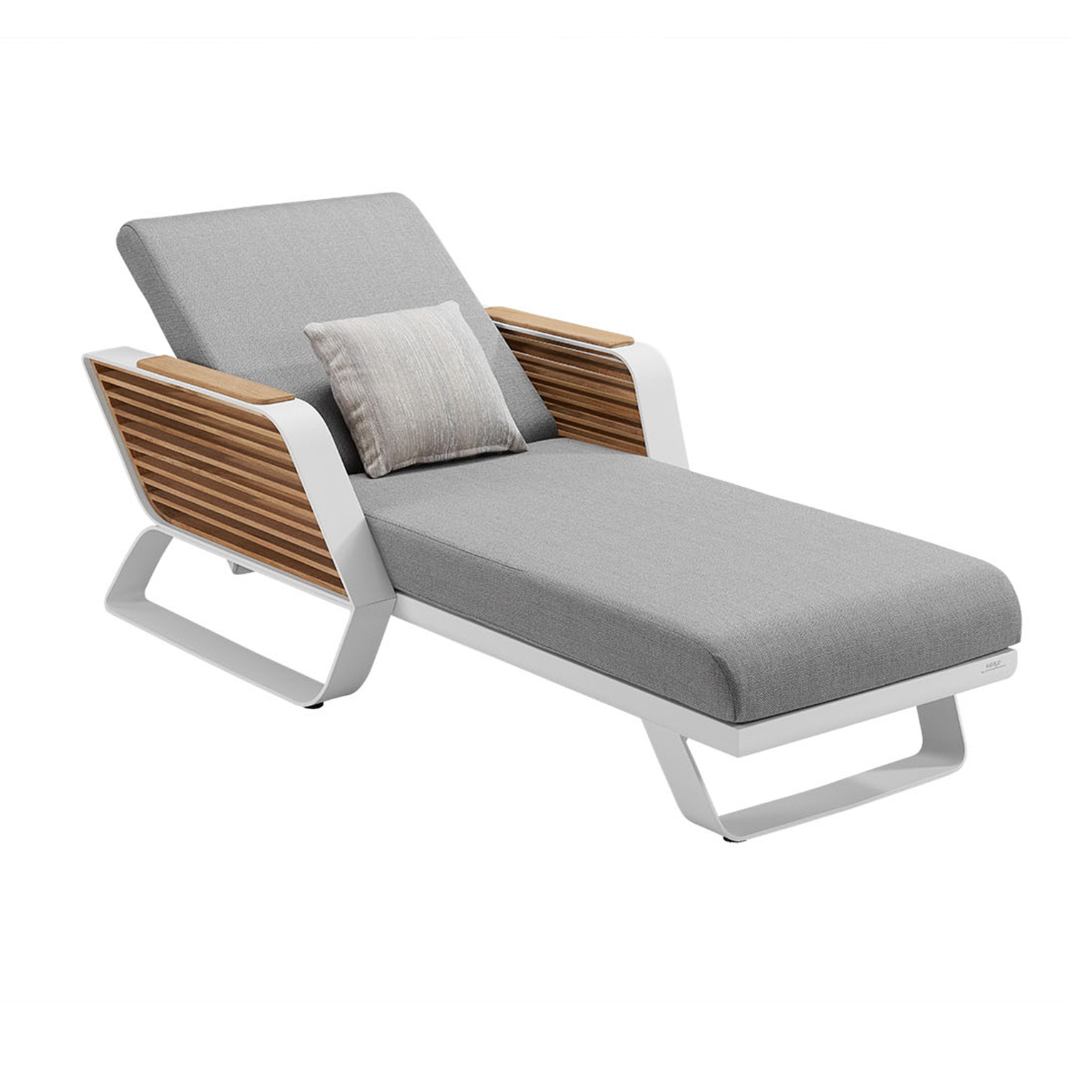 Bain de soleil en aluminium avec table d'appoint, AILY, AU JARDIN DE CHLOÉ