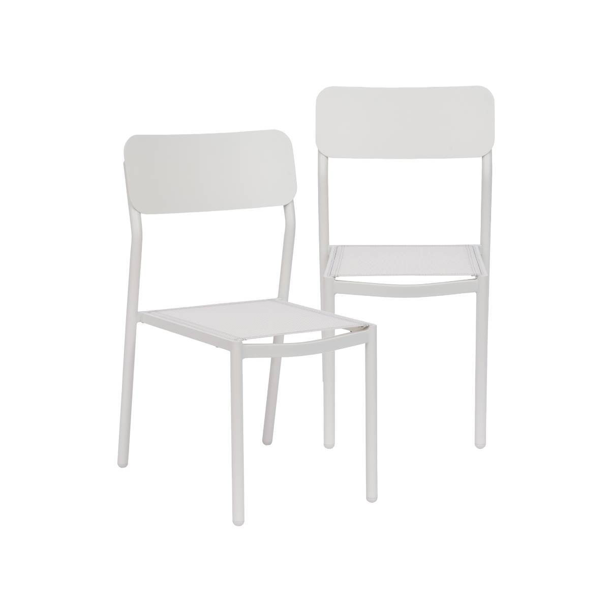 Lot de 2 chaises de jardin en aluminium KAÏA, MADE IN MEUBLES