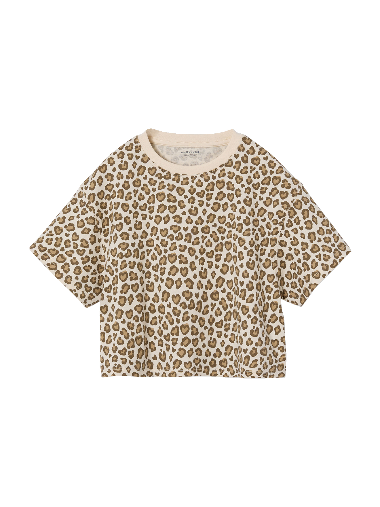 T-shirt cropped manches courtes, VERTBAUDET