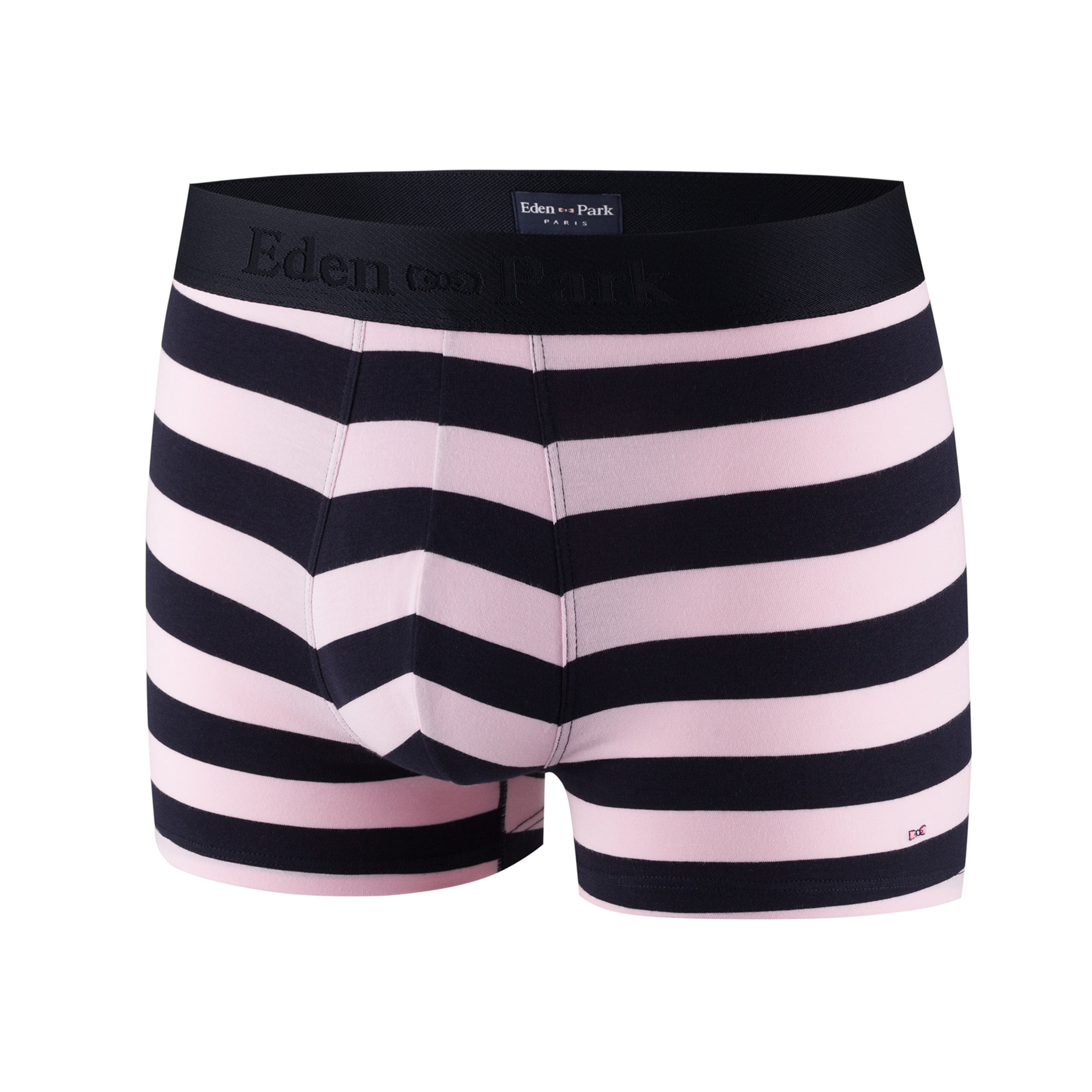 Striped cotton knickers with elasticated waistband navy/pink striped Eden  Park