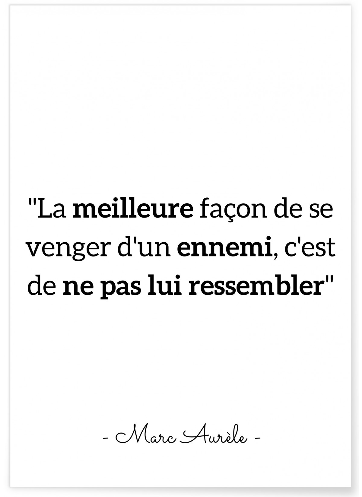 Affiche citation Marc Aurèle 'la meilleure façon...', L'AFFICHERIE