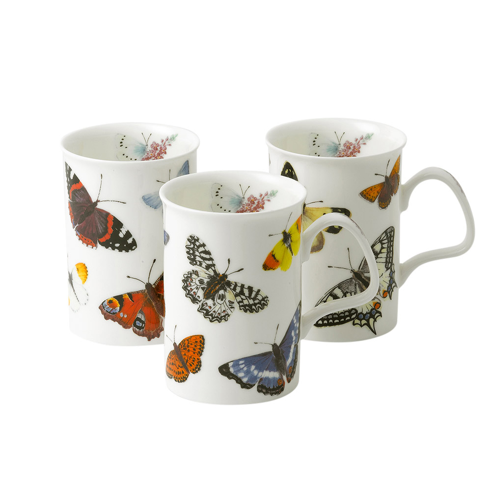 Mug Butterfly 32 cl (lot de 3) - BUTTERFLY, ROY KIRKHAM