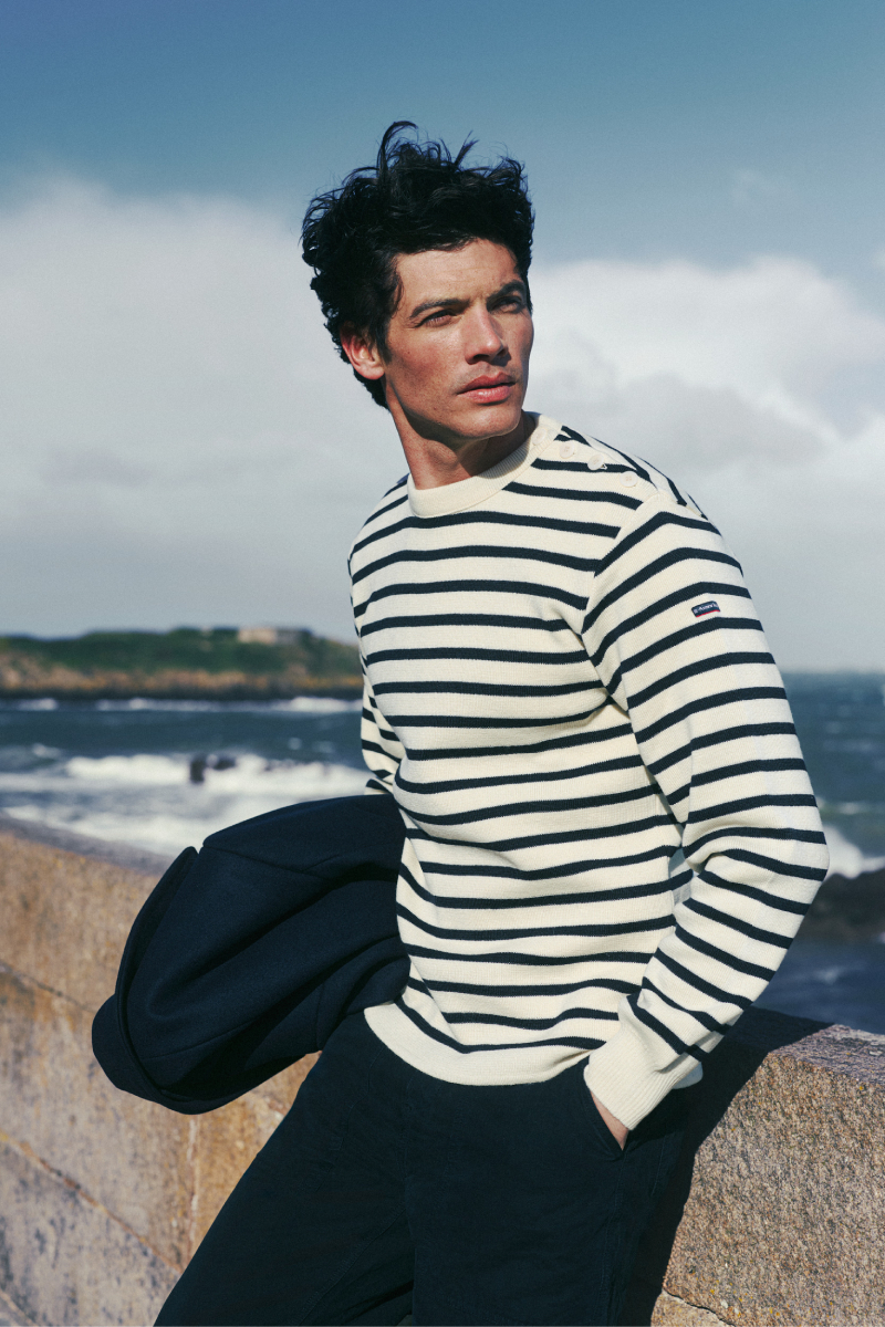 Pull marin rayé en laine FOUESNANT, ARMOR-LUX