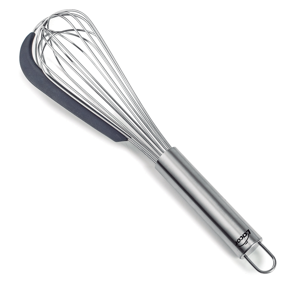 Fouet en inox 32 cm avec grattoir en silicone, LACOR