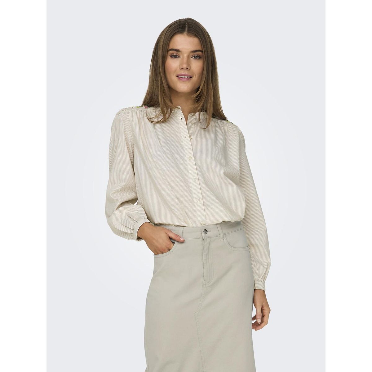 Chemise blanche discount col mao femme