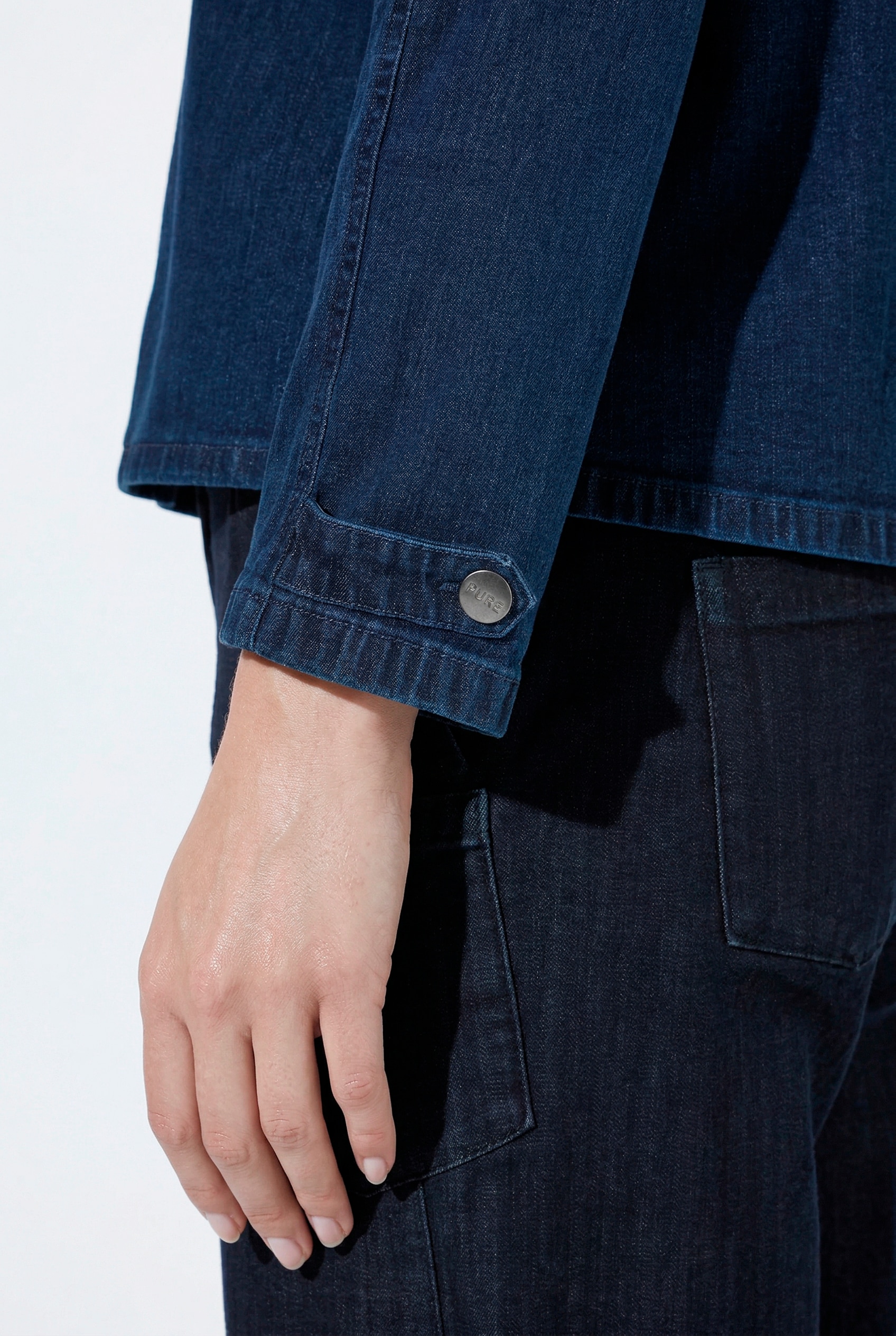 Trench-coat en jean, coton bio, ULLA POPKEN