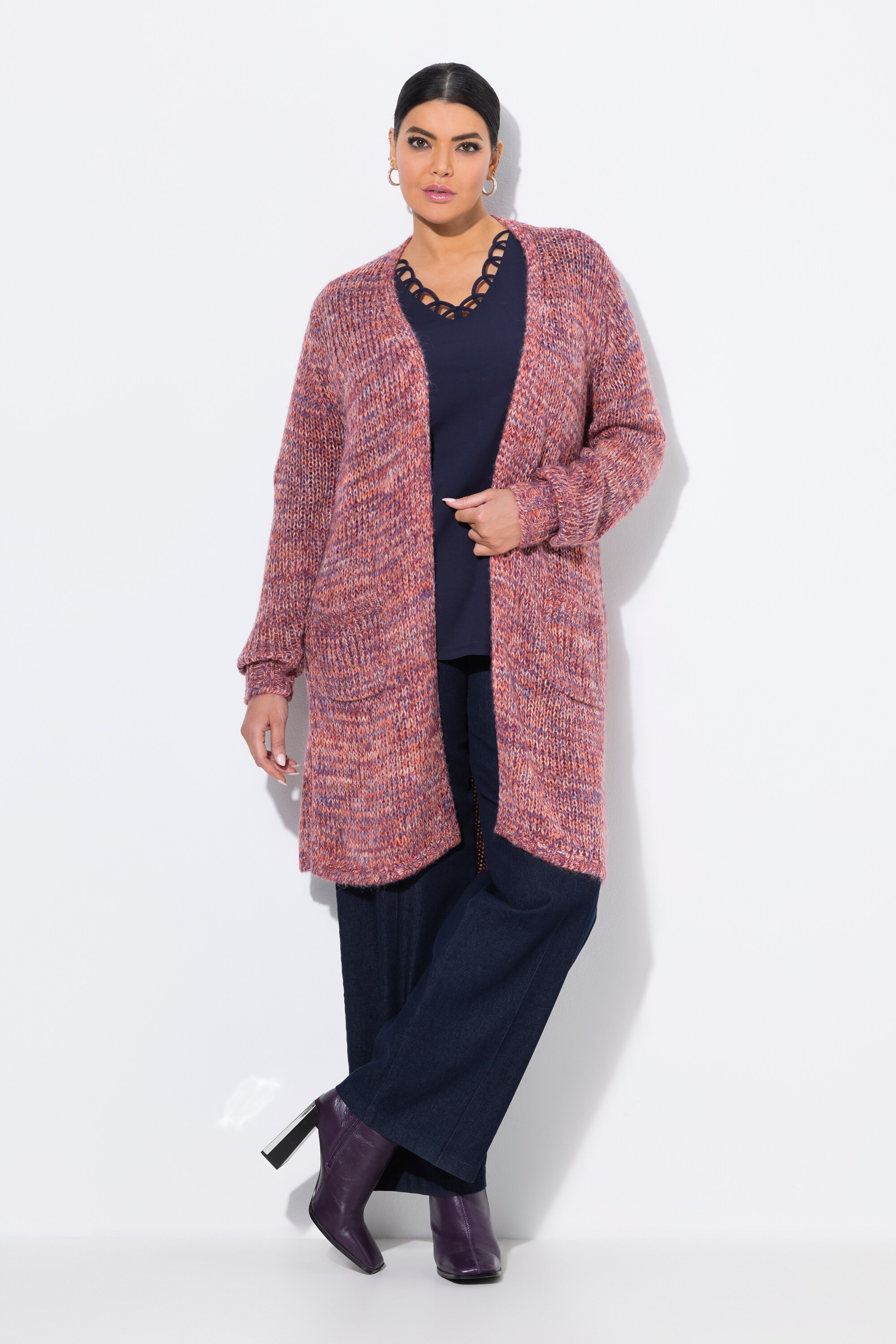 Long cardigan en grosse maille, ULLA POPKEN