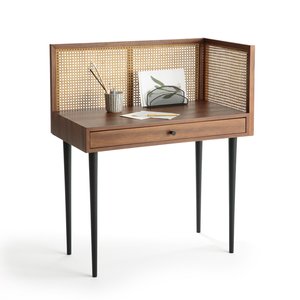 Noya Vintage Desk with Rattan Panels LA REDOUTE INTERIEURS image
