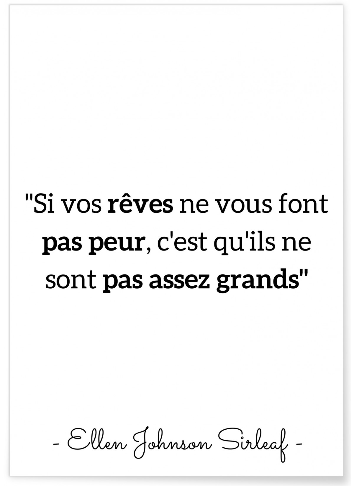 Affiche Ellen Johnson Sirleaf 'Si vos rêves...', L'AFFICHERIE