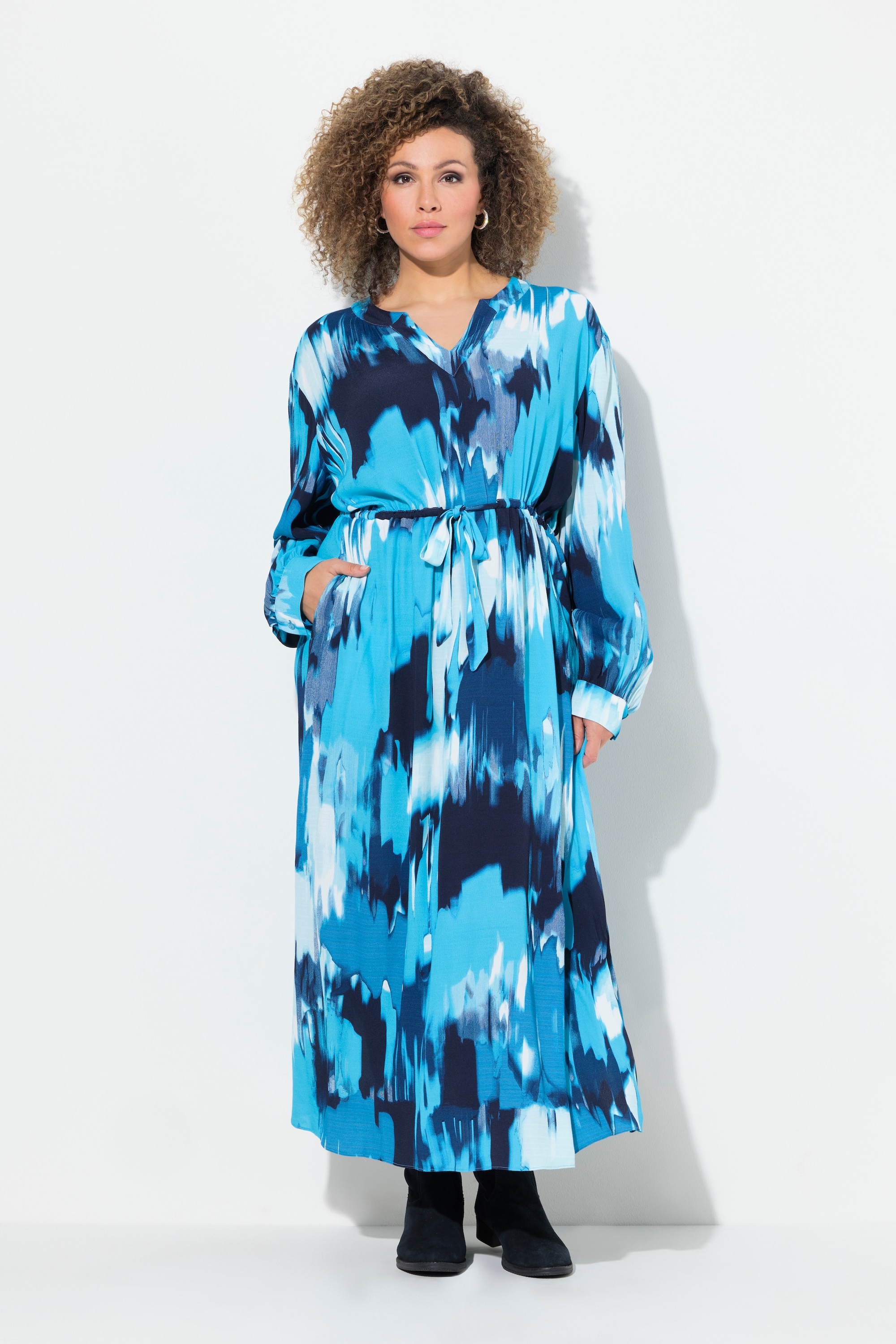Robe maxi oversize en crêpe, ULLA POPKEN